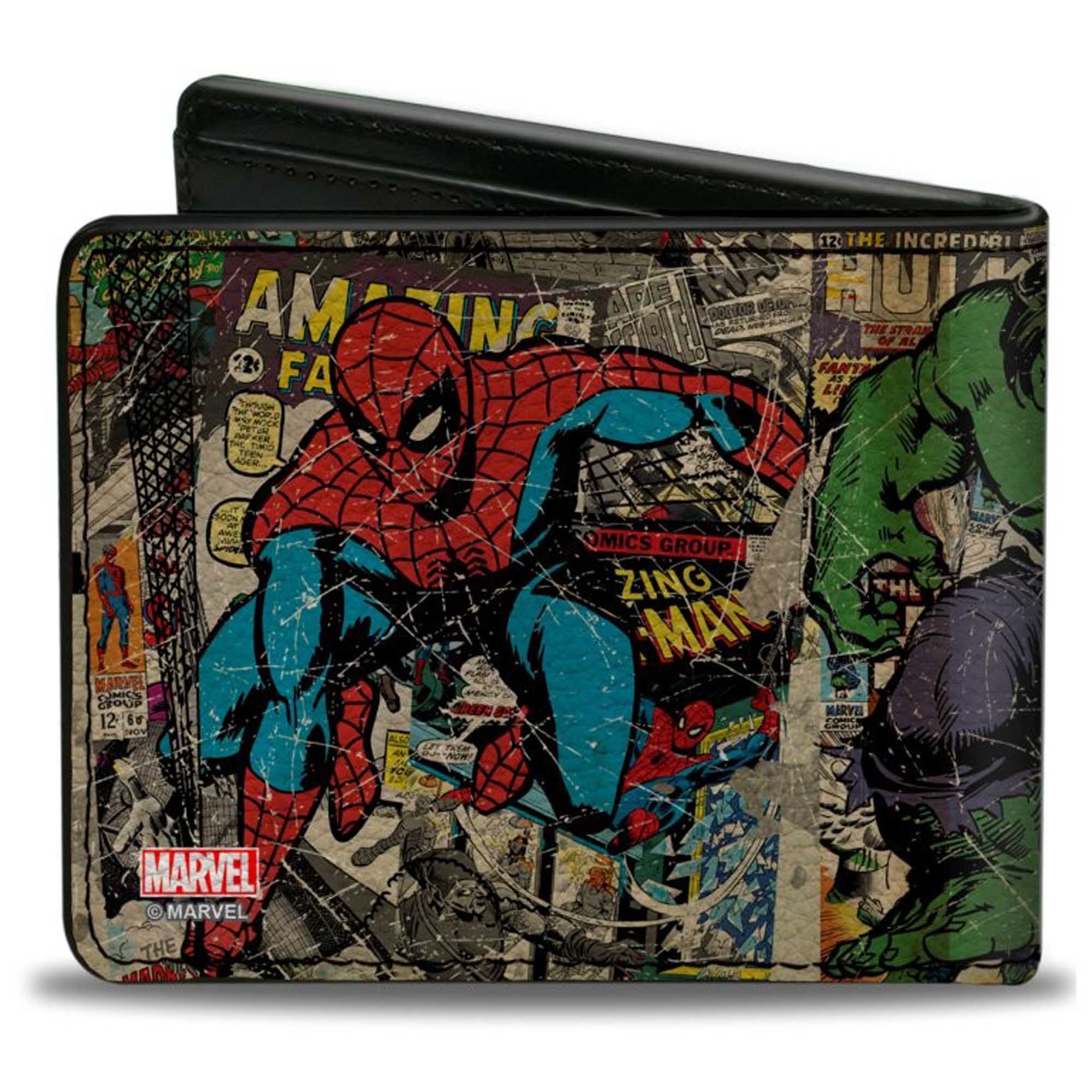 MARVEL COMICS  

Bi-Fold Wallet - Marvel Comics Retro Avengers Group Pose with Comics Books