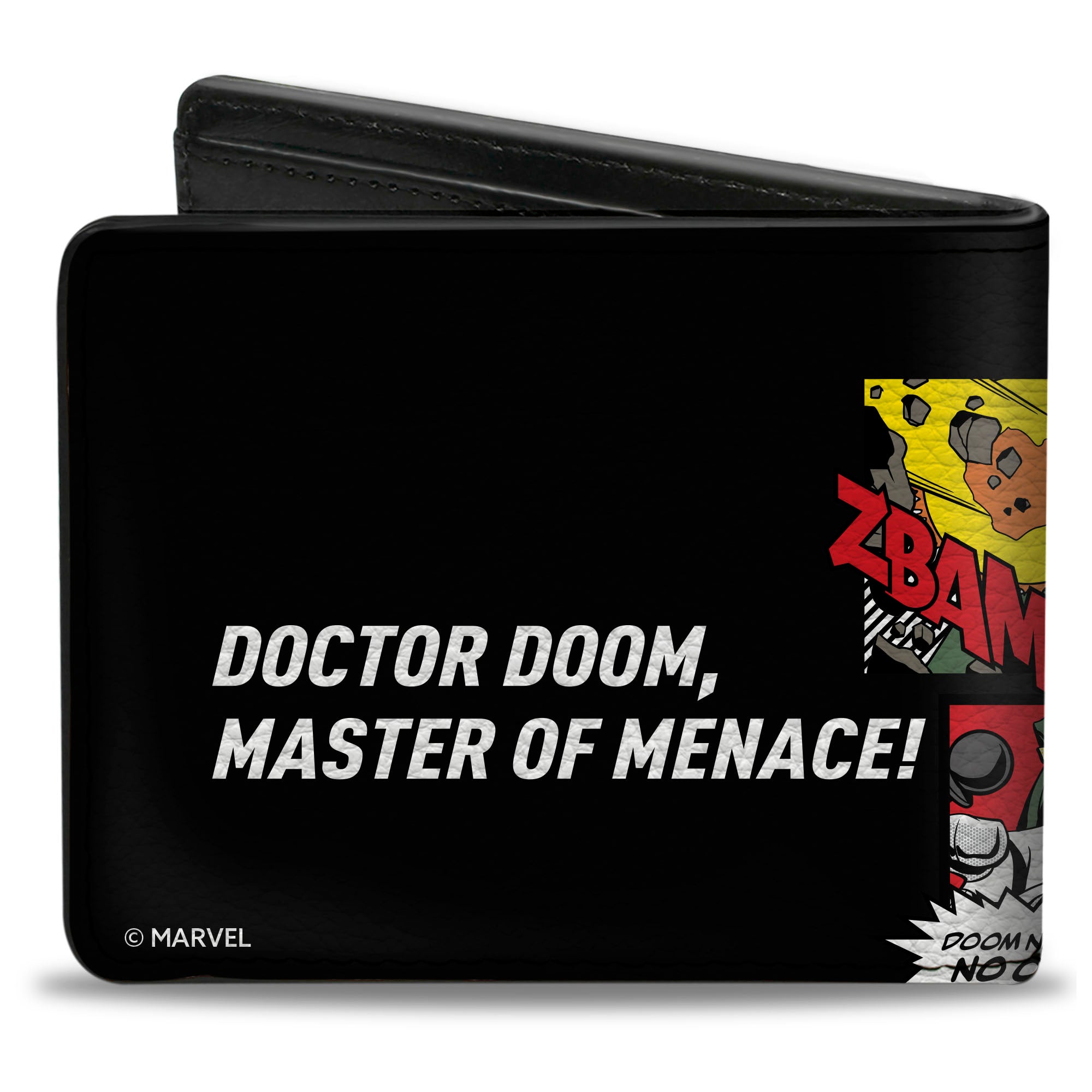 Bi-Fold Wallet - DOCTOR DOOM LATVERIA IS MINE Comic Book Scenes Black Bi-Fold Wallets Marvel Comics