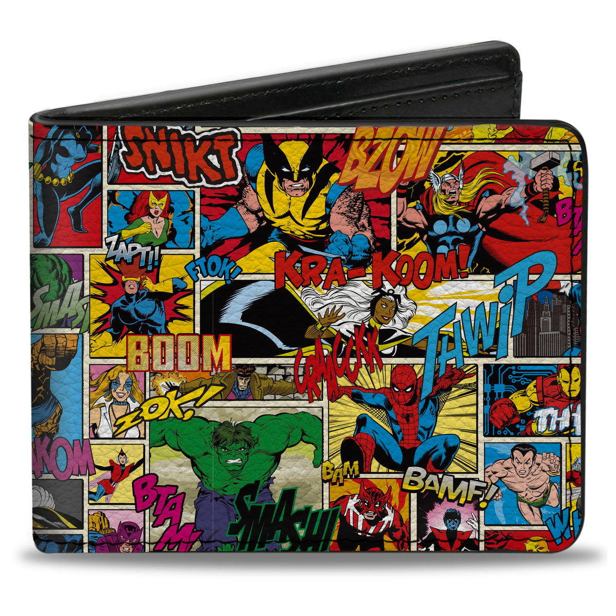 Bi-Fold Wallet - Marvel Comics Avengers Comic Scene Blocks Collage Bi-Fold Wallets Marvel Comics