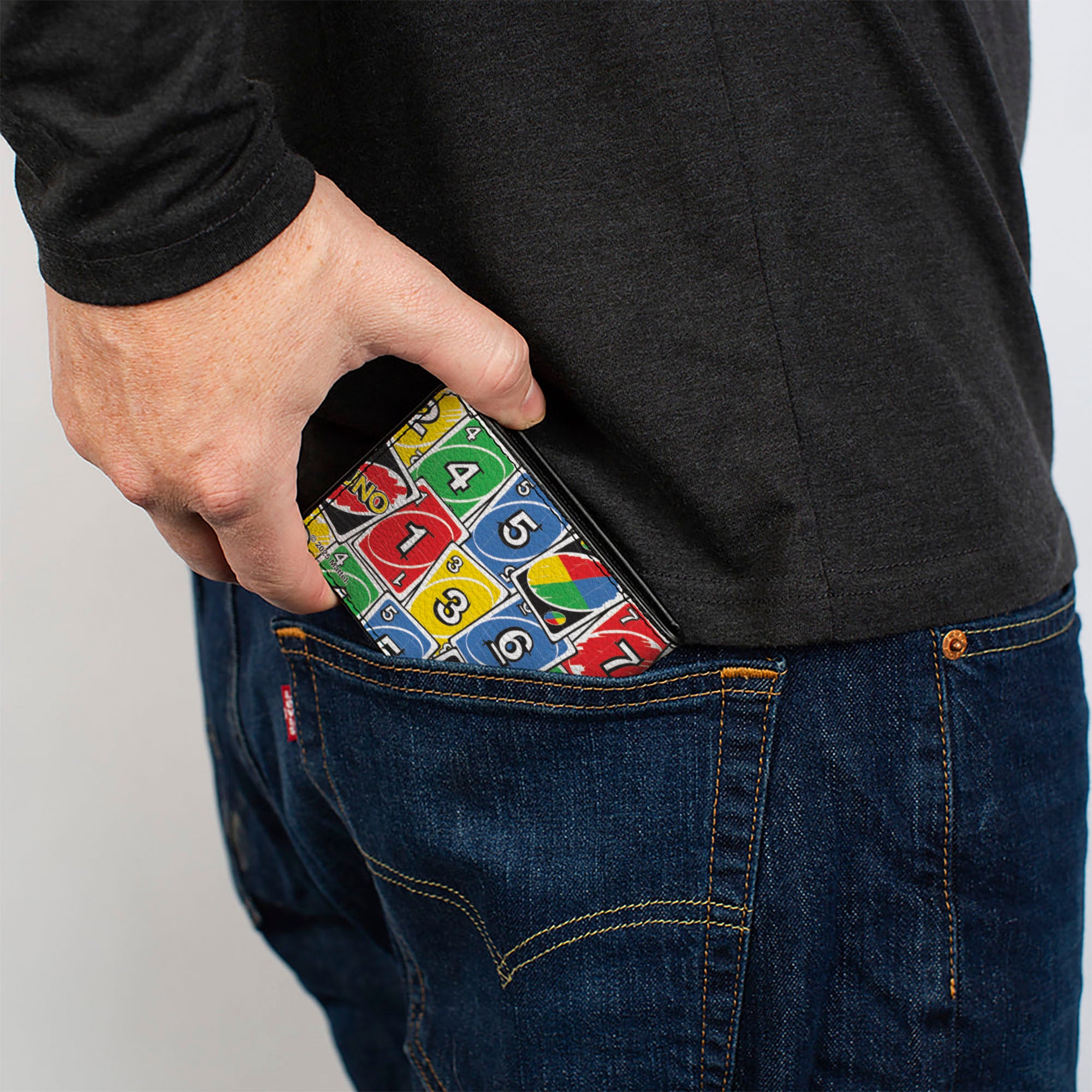 Bi-Fold Wallet - UNO Cards Stacked Multi Color Bi-Fold Wallets UNO