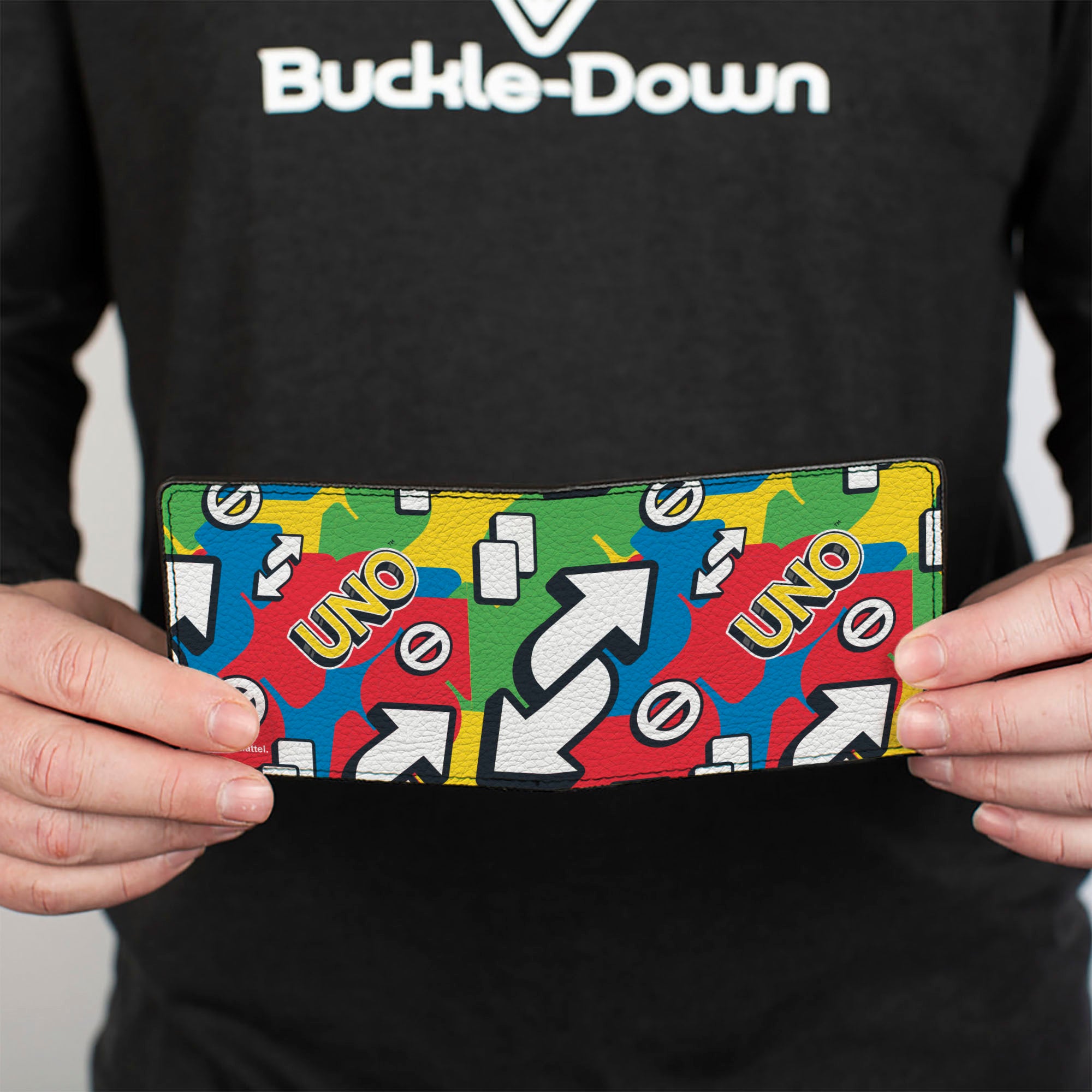 Bi-Fold Wallet - UNO Symbols Collage Multi Color Bi-Fold Wallets UNO