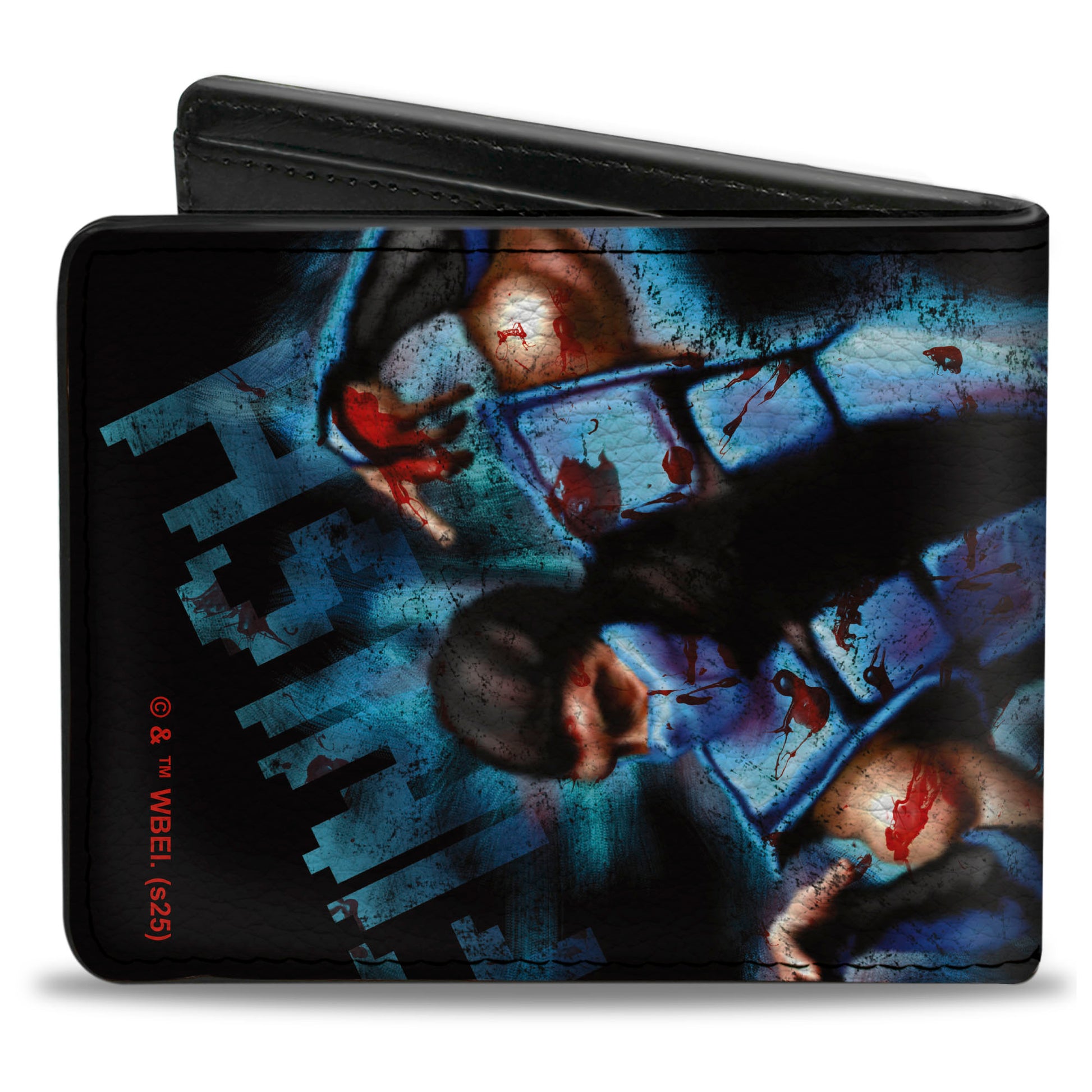 Bi-Fold Wallet - MORTAL KOMBAT KLASSIC Sub Zero FINISH HIM Pose Black/Blues/Red Bi-Fold Wallets Mortal Kombat
