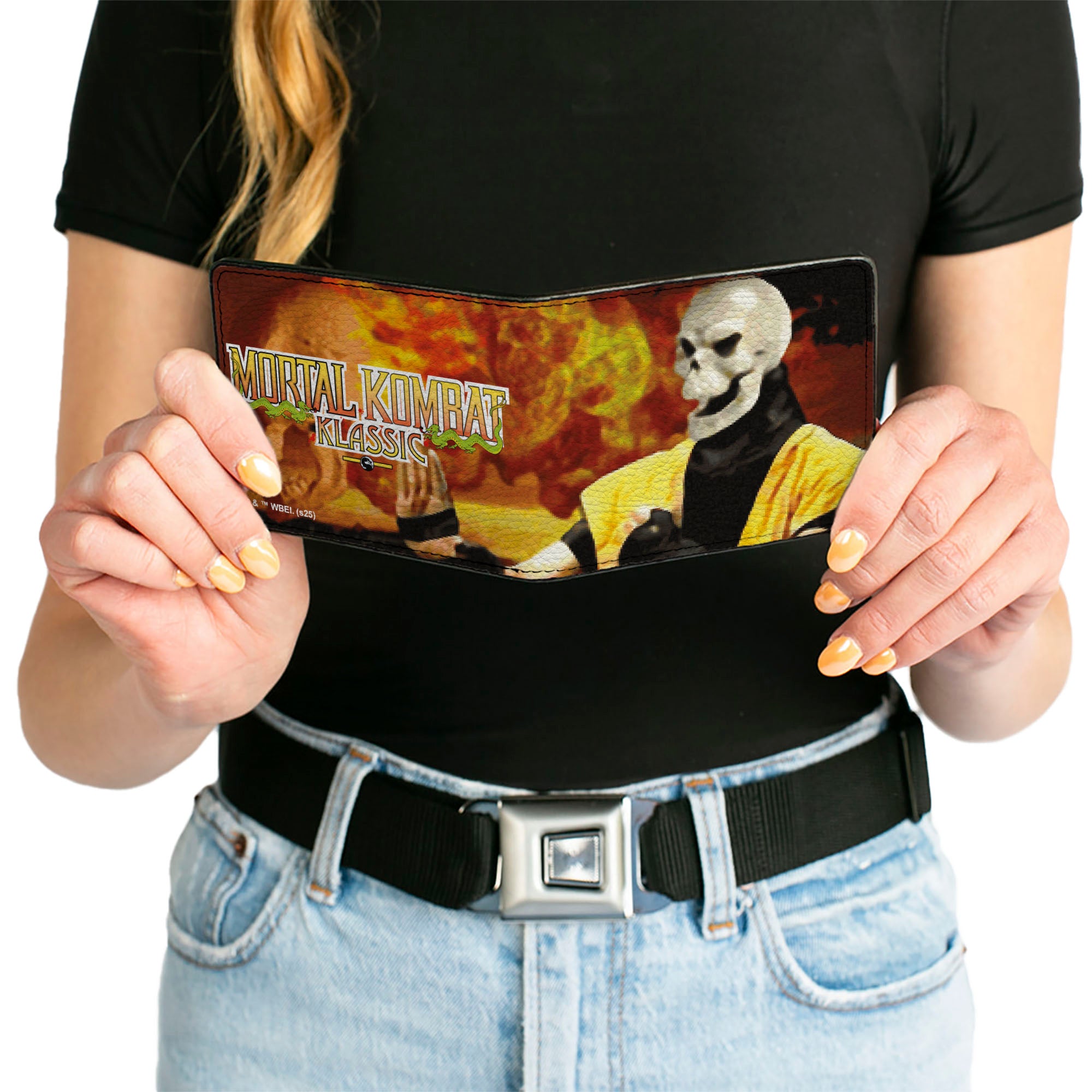 Bi-Fold Wallet - MORTAL KOMBAT KLASSIC Scorpion Flame Pose Bi-Fold Wallets Mortal Kombat
