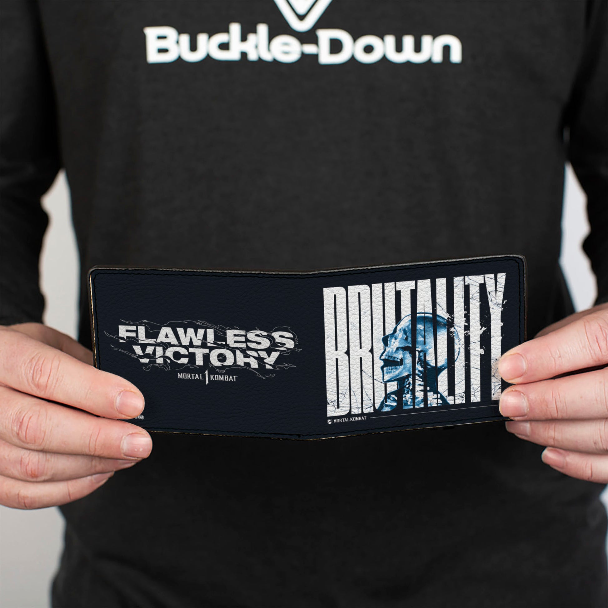 Bi-Fold Wallet - MORTAL KOMBAT BRUTALITY FLAWLESS VICTORY Black/White Bi-Fold Wallets Mortal Kombat