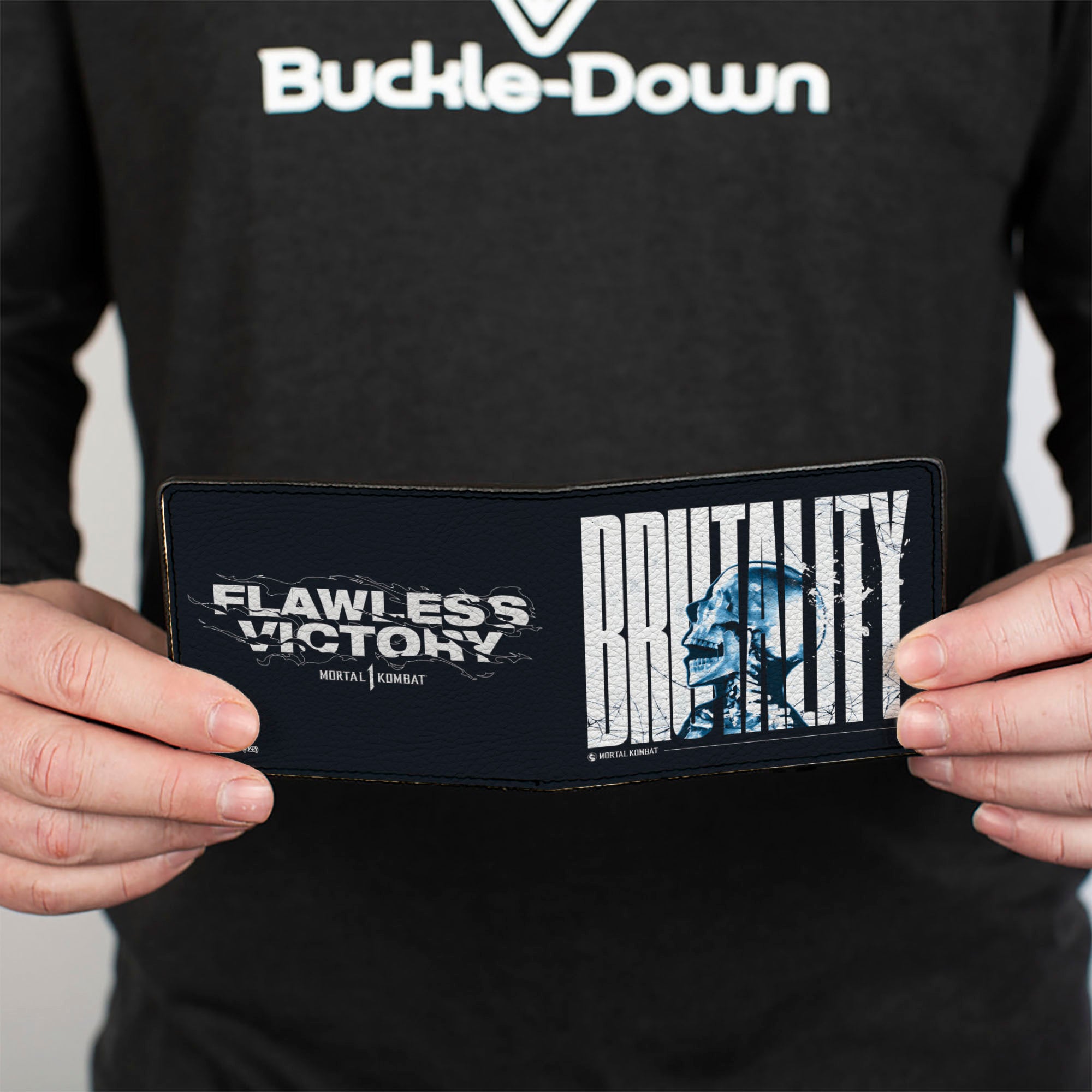 Bi-Fold Wallet - MORTAL KOMBAT BRUTALITY FLAWLESS VICTORY Black/White Bi-Fold Wallets Mortal Kombat