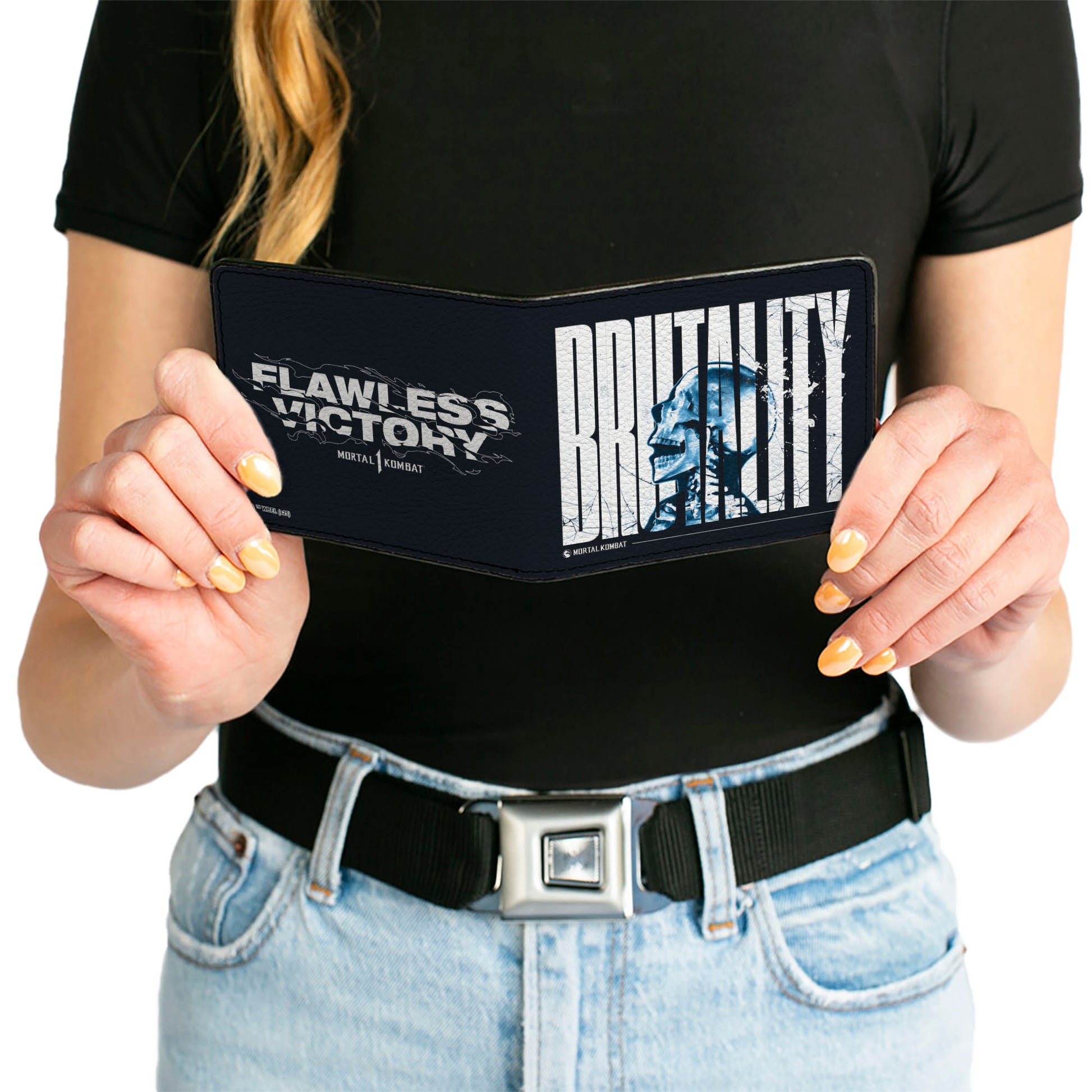 Bi-Fold Wallet - MORTAL KOMBAT BRUTALITY FLAWLESS VICTORY Black/White Bi-Fold Wallets Mortal Kombat