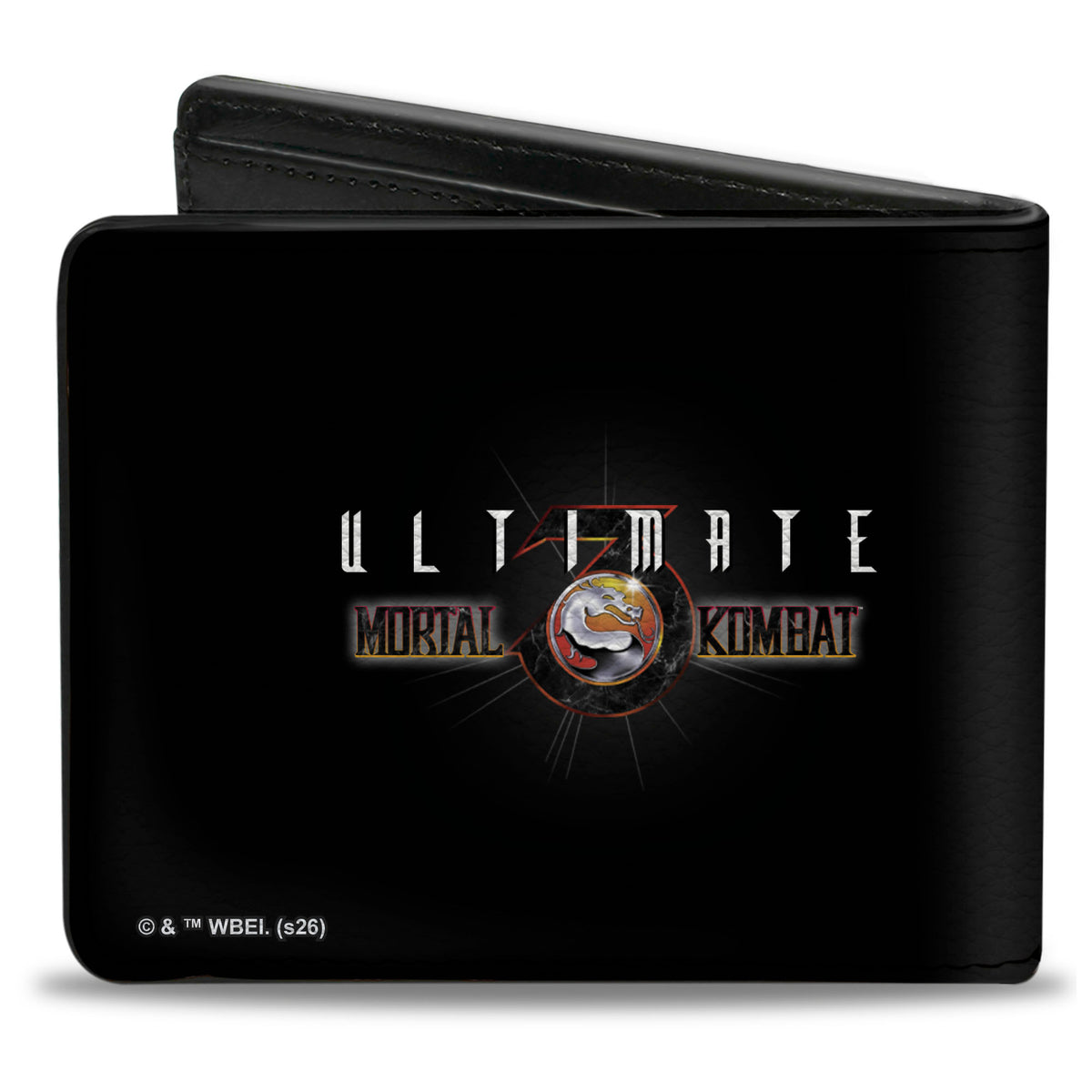 Bi-Fold Wallet - ULTIMATE MORTAL KOMBAT 3 Fighter Group Logo Black Bi-Fold Wallets Mortal Kombat