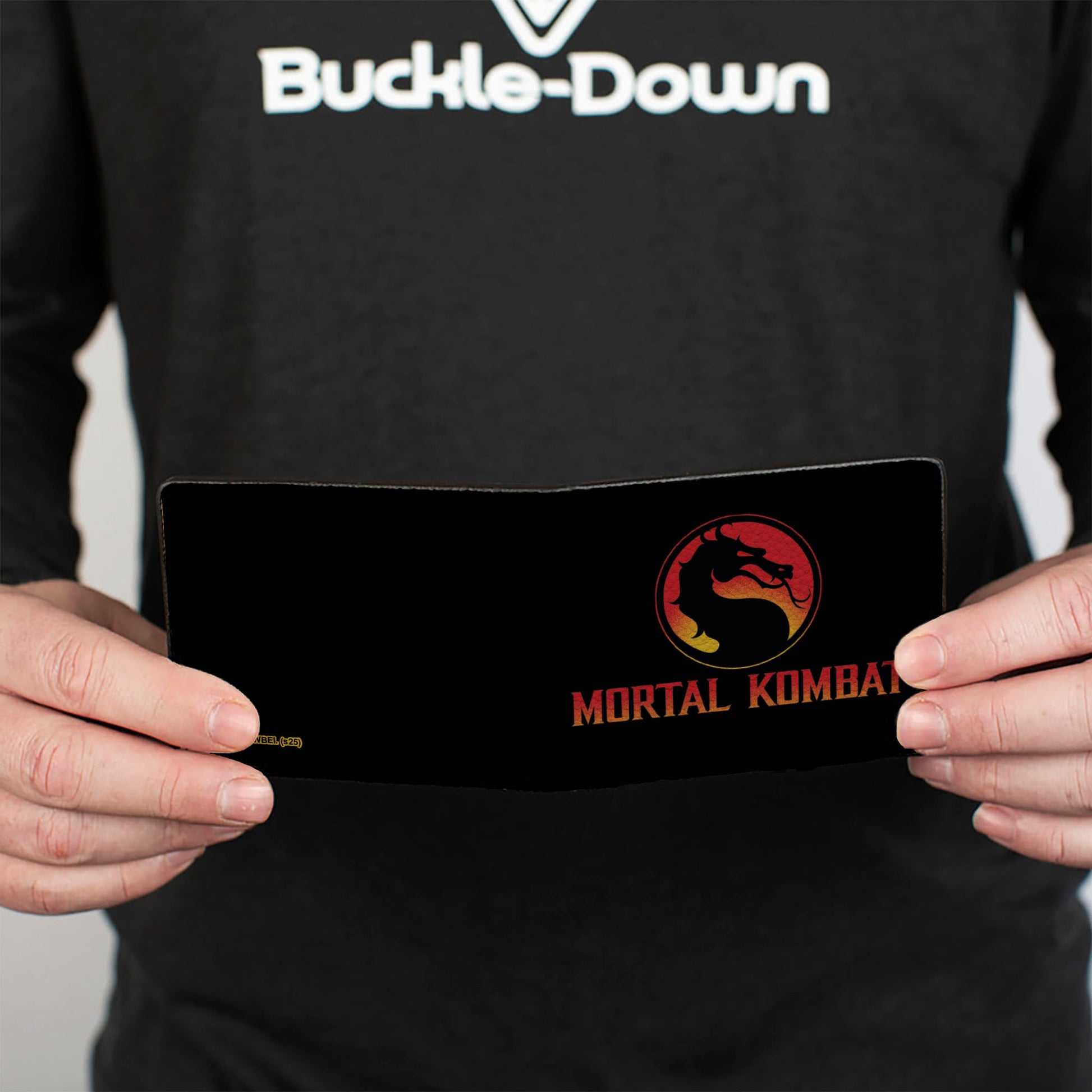 Bi-Fold Wallet - MORTAL KOMBAT Dragon Logo Black/Silver/Flames Bi-Fold Wallets Mortal Kombat