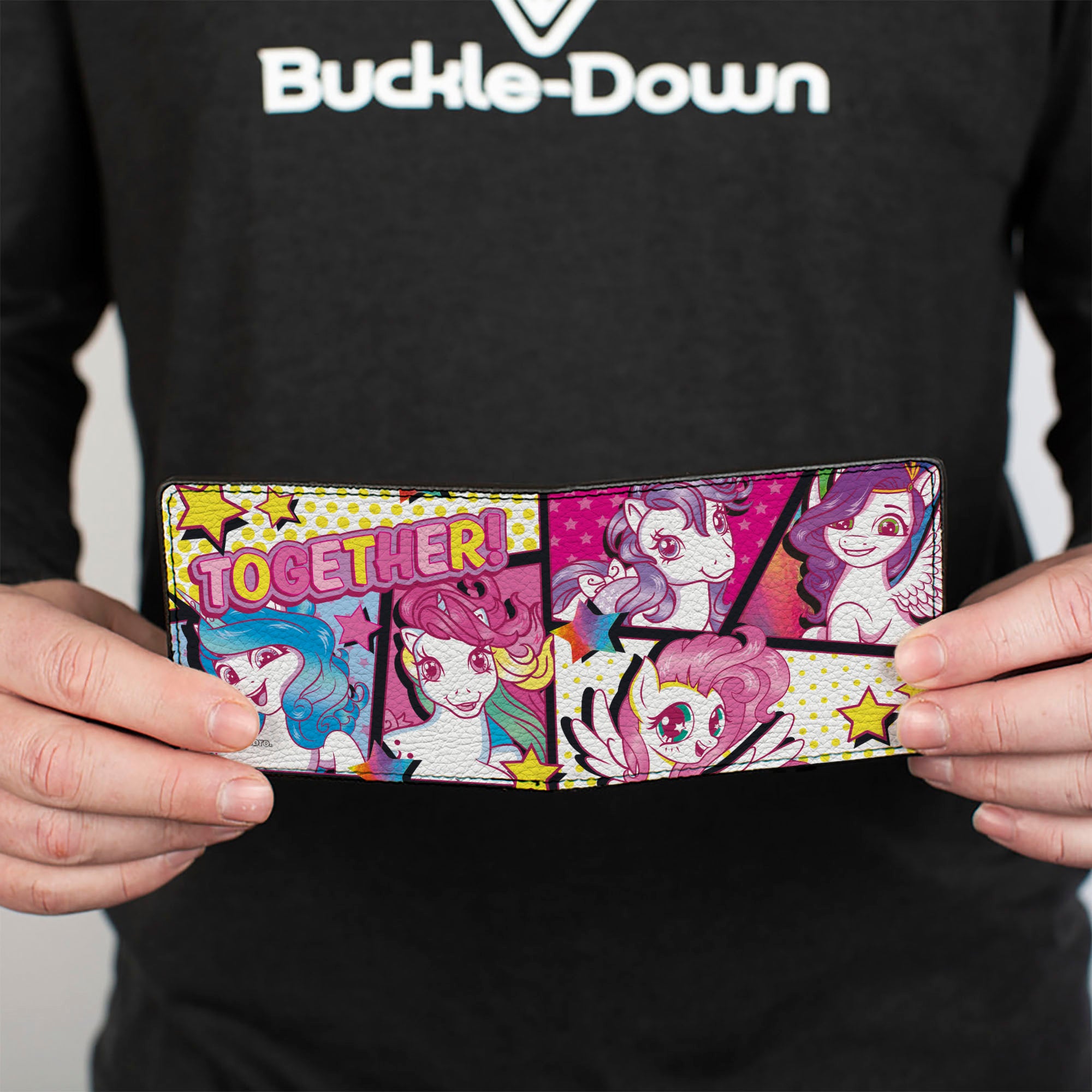 Bi-Fold Wallet - My Little Pony TOGETHER Pony Pop Art Blocks Multi Color Bi-Fold Wallets Hasbro