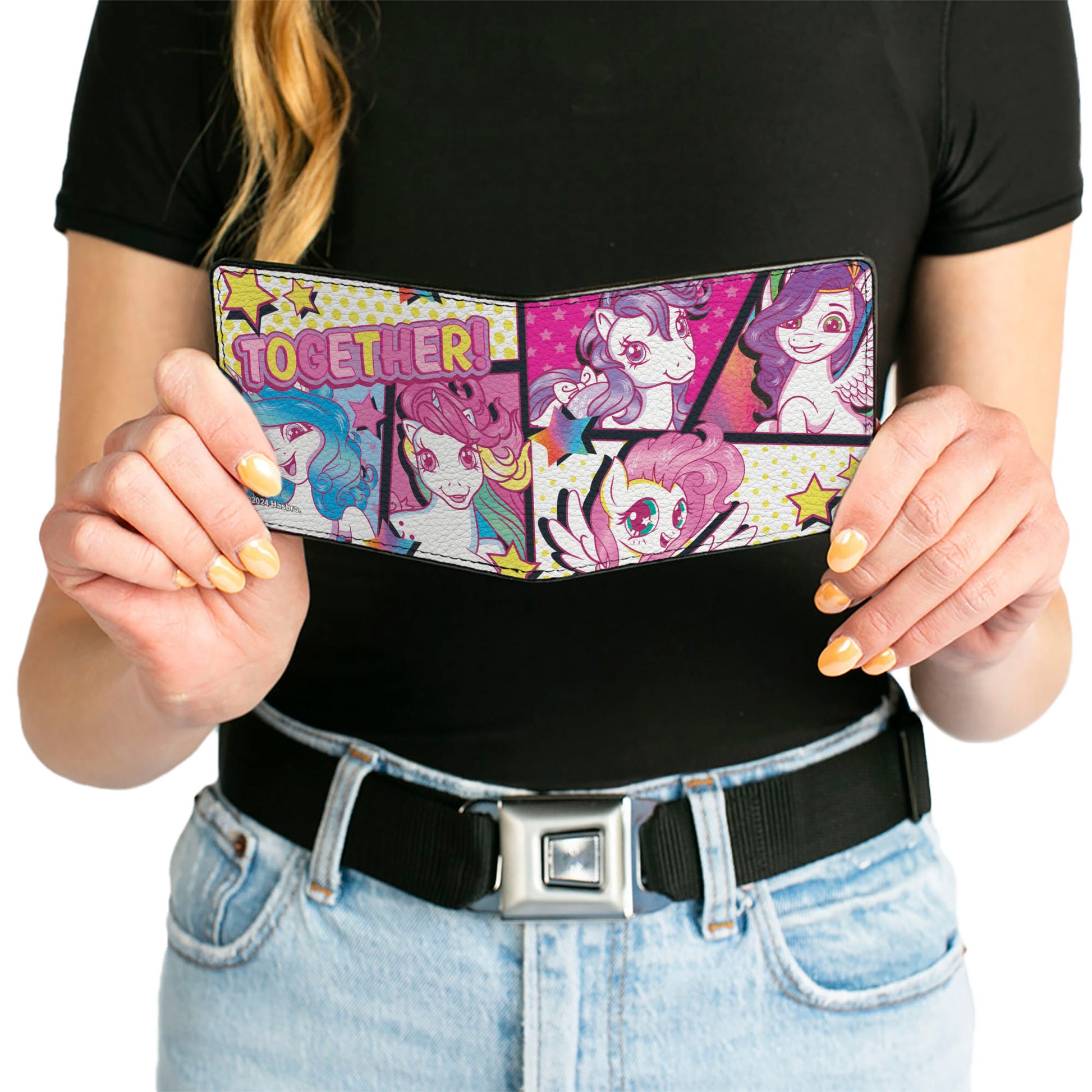 Bi-Fold Wallet - My Little Pony TOGETHER Pony Pop Art Blocks Multi Color Bi-Fold Wallets Hasbro