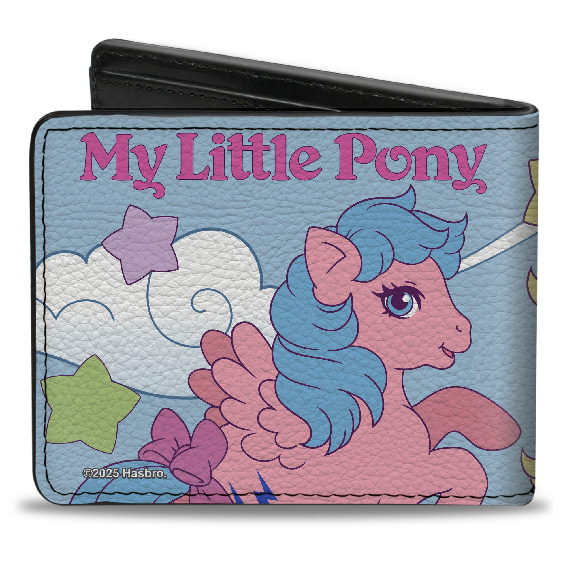 Bi-Fold Wallet - MY LITTLE PONY Two Pony Star Cloud Pose and Title Logo Blue/Multi Color Bi-Fold Wallets My Little Pony