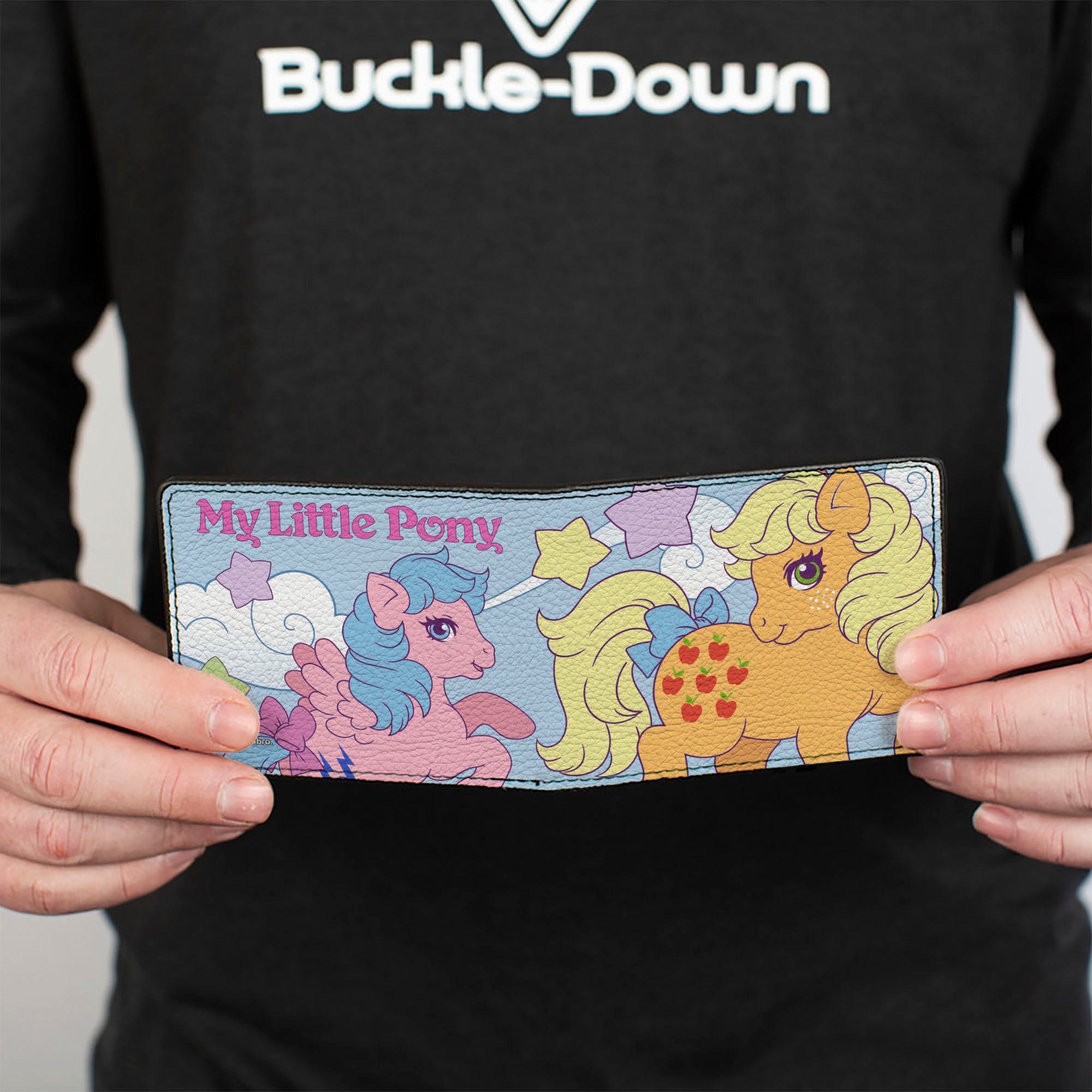 Bi-Fold Wallet - MY LITTLE PONY Two Pony Star Cloud Pose and Title Logo Blue/Multi Color Bi-Fold Wallets My Little Pony