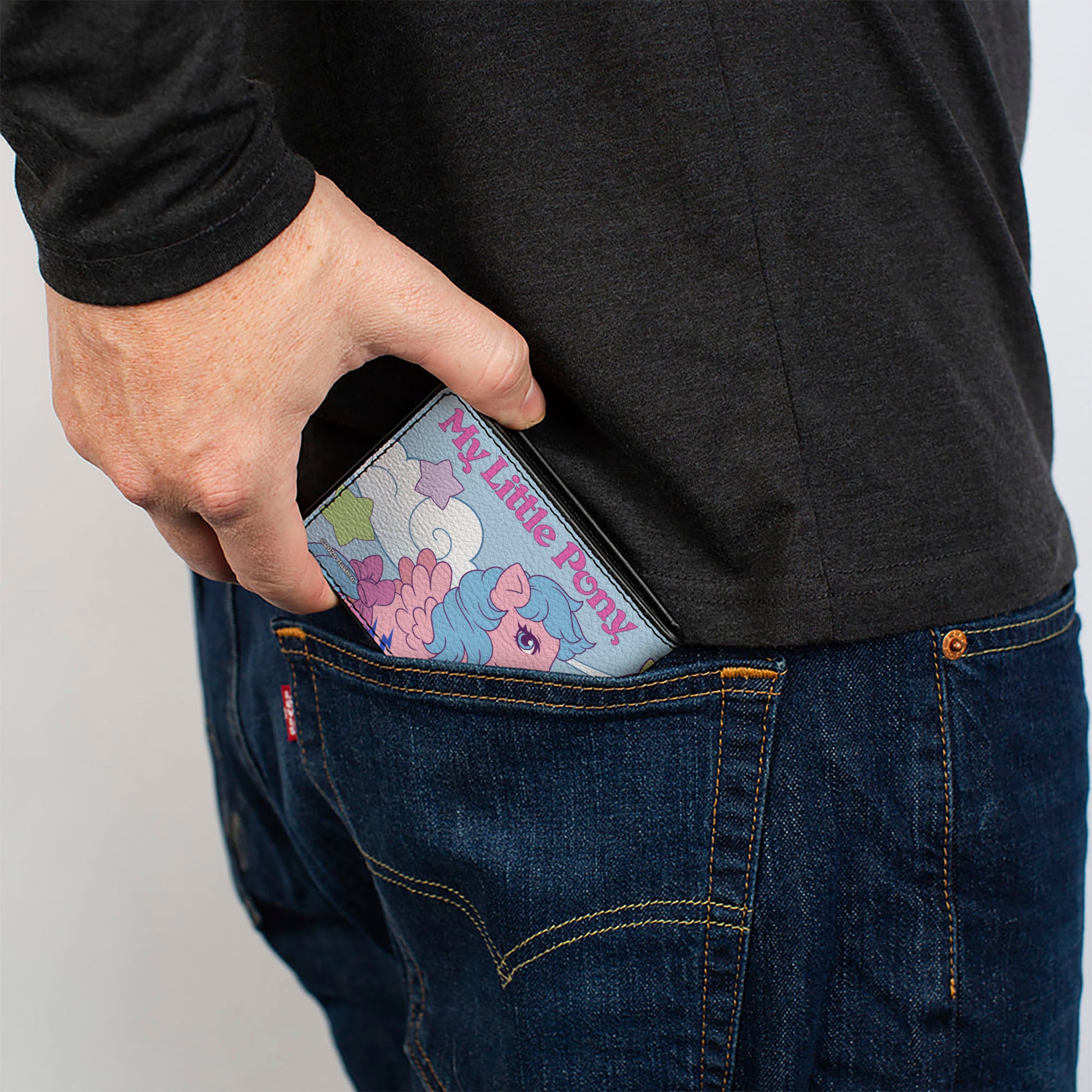 Bi-Fold Wallet - MY LITTLE PONY Two Pony Star Cloud Pose and Title Logo Blue/Multi Color Bi-Fold Wallets My Little Pony