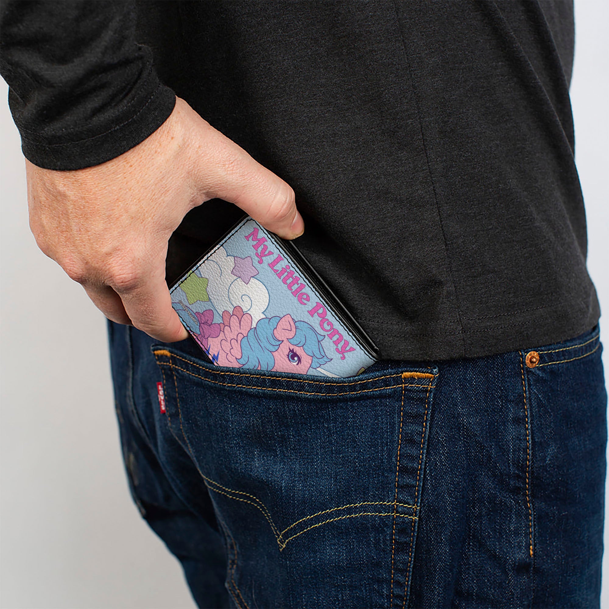Bi-Fold Wallet - MY LITTLE PONY Two Pony Star Cloud Pose and Title Logo Blue/Multi Color Bi-Fold Wallets My Little Pony