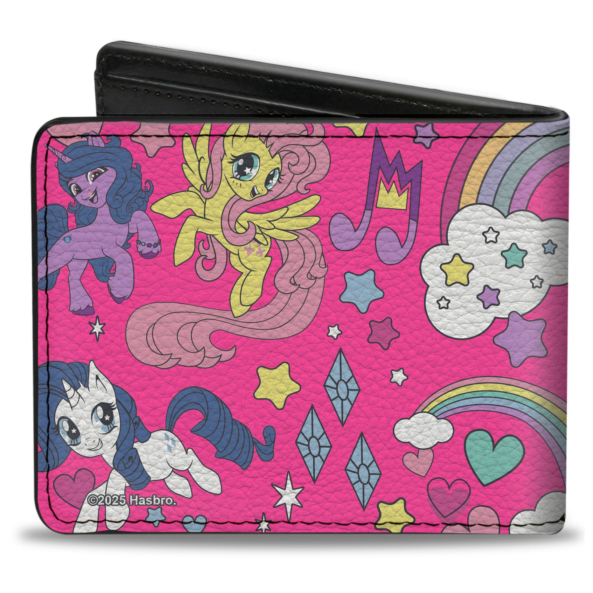 Bi-Fold Wallet - My Little Pony Five Ponies and Cutie Marks Collage Pink/Multi Color Bi-Fold Wallets My Little Pony