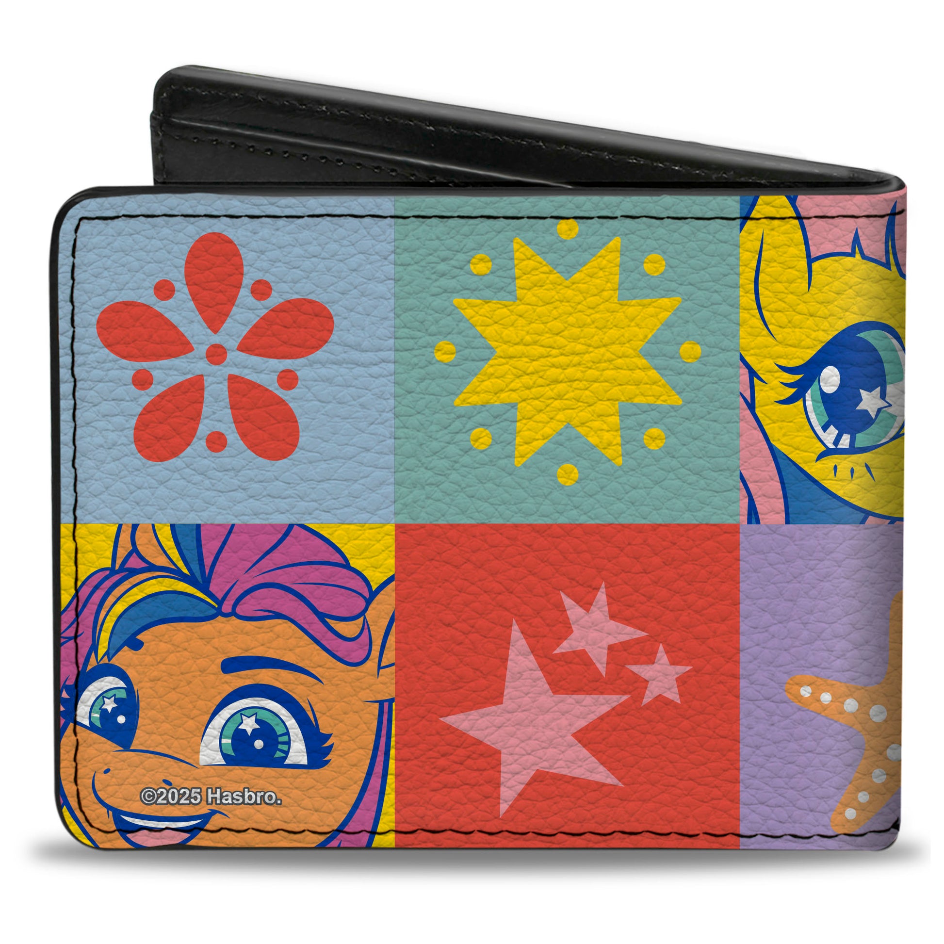Bi-Fold Wallet - My Little Pony Faces and Cutie Mark Blocks Multi Color Bi-Fold Wallets Hasbro