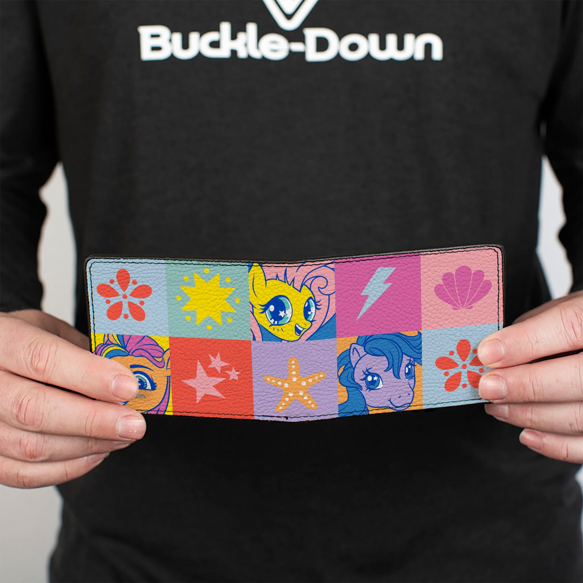 Bi-Fold Wallet - My Little Pony Faces and Cutie Mark Blocks Multi Color Bi-Fold Wallets Hasbro