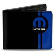 Bi-Fold Wallet - MOPAR Logo Stripe Black Blue Bi-Fold Wallets Mopar