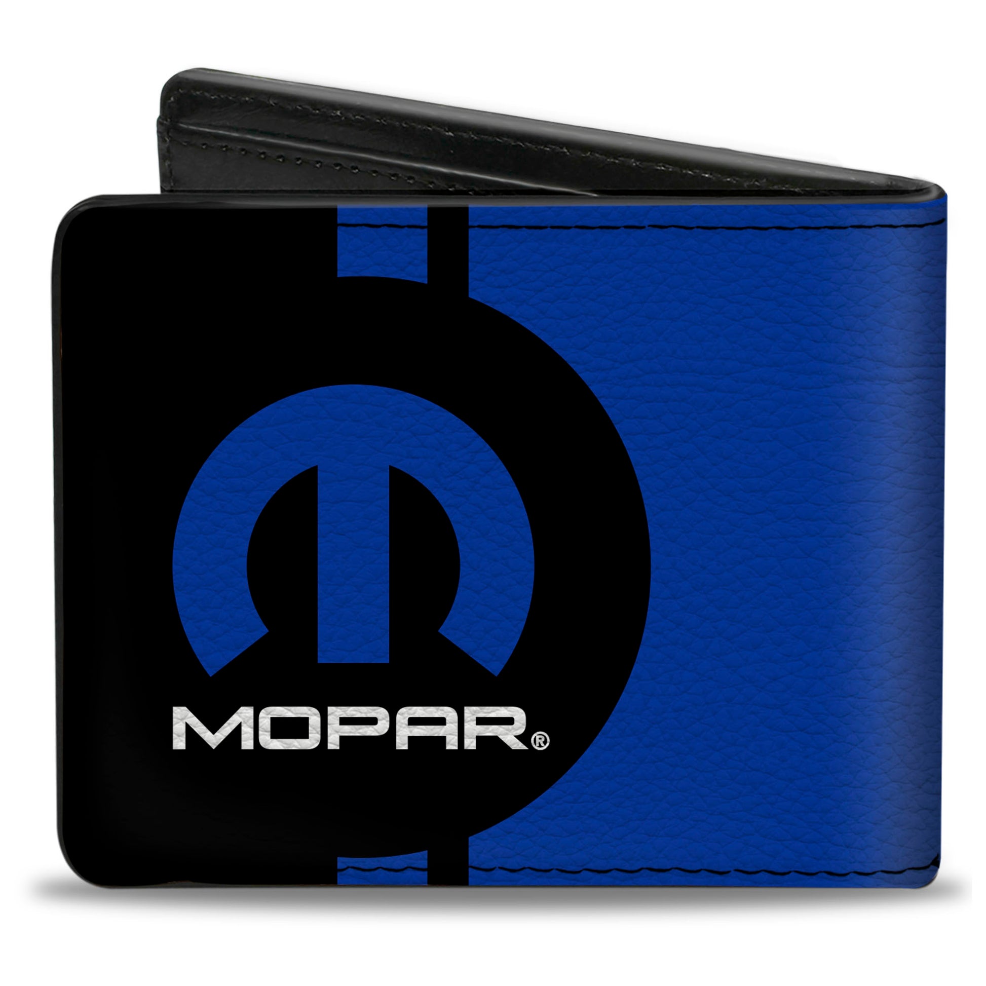 Bi-Fold Wallet - MOPAR Logo Stripe2 Black Blue Bi-Fold Wallets Mopar