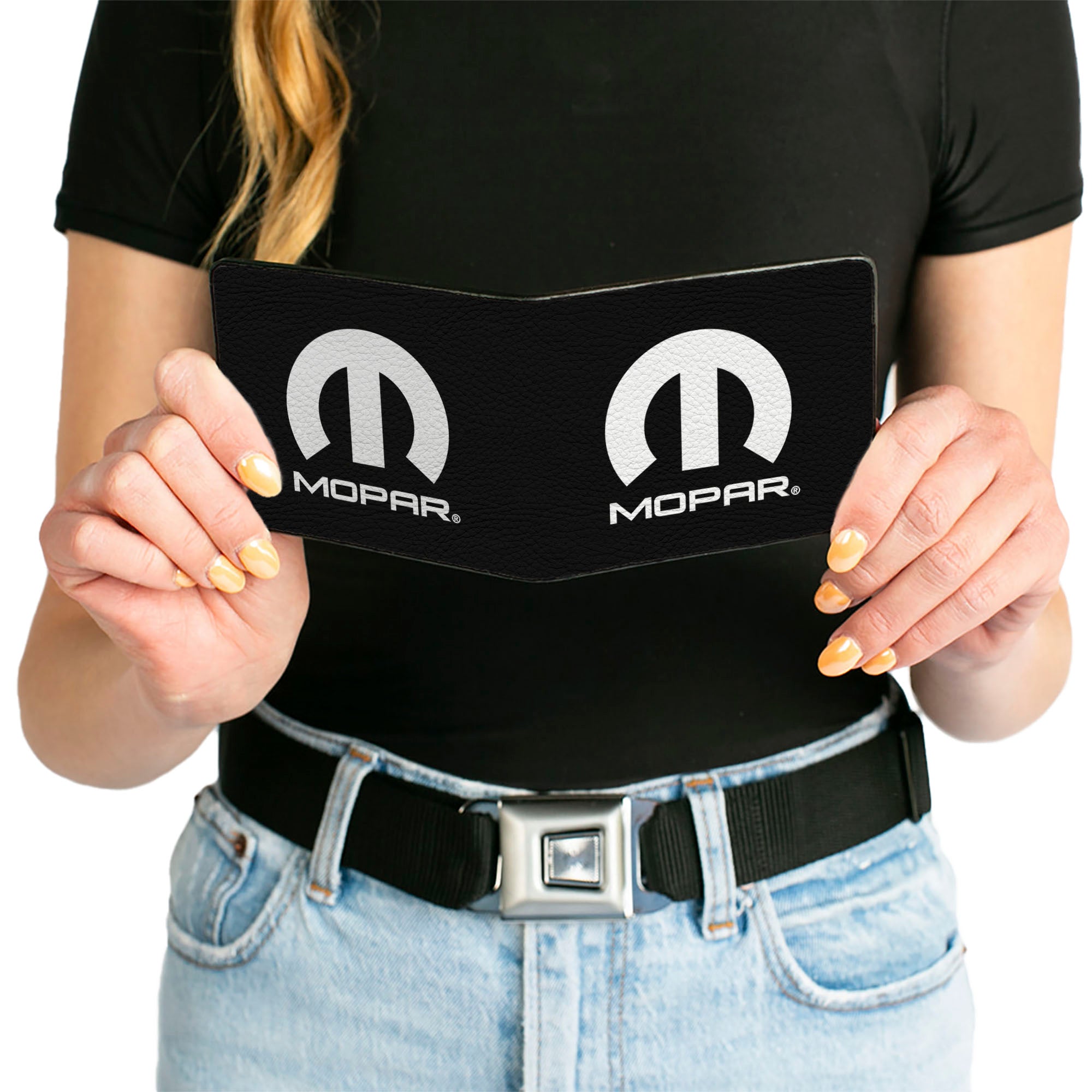 Bi-Fold Wallet - MOPAR Logo Black White Bi-Fold Wallets Mopar