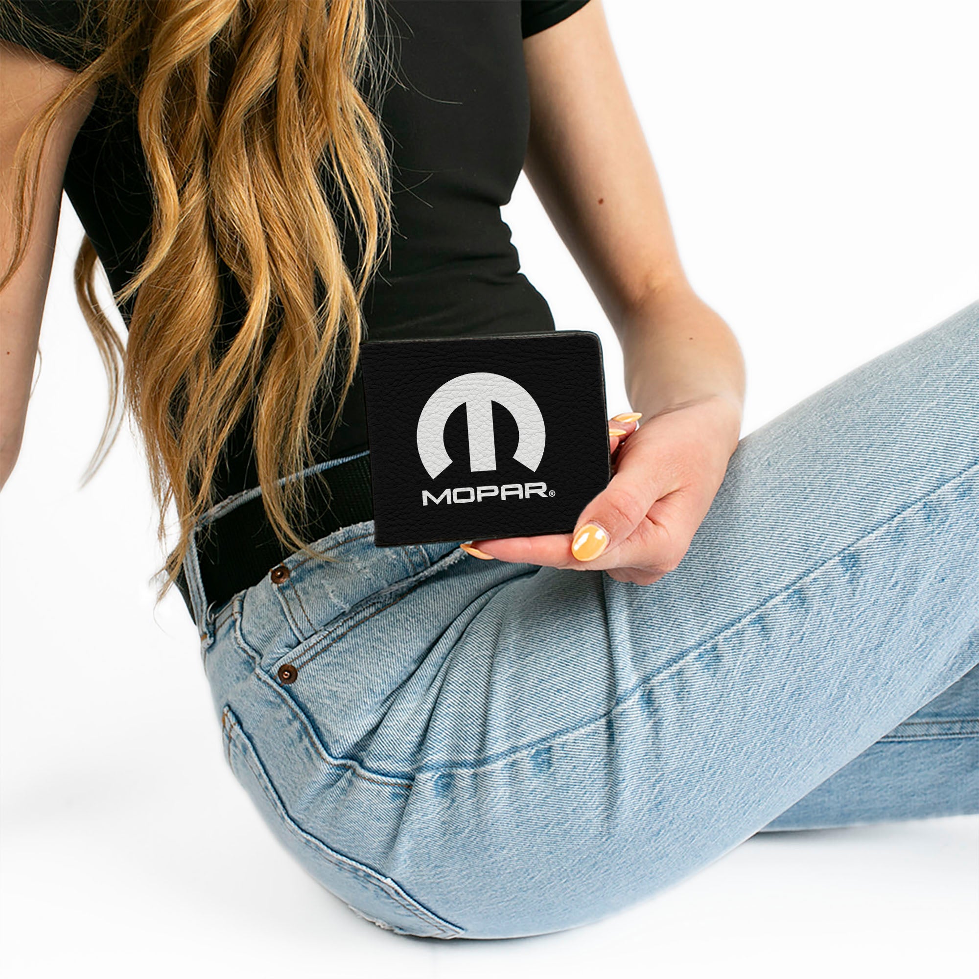 Bi-Fold Wallet - MOPAR Logo Black White Bi-Fold Wallets Mopar