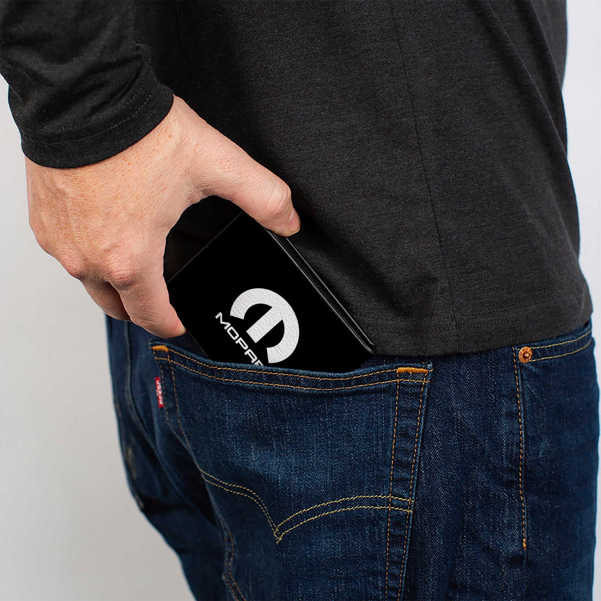 Bi-Fold Wallet - MOPAR Logo Black Silver Gradient Bi-Fold Wallets Mopar