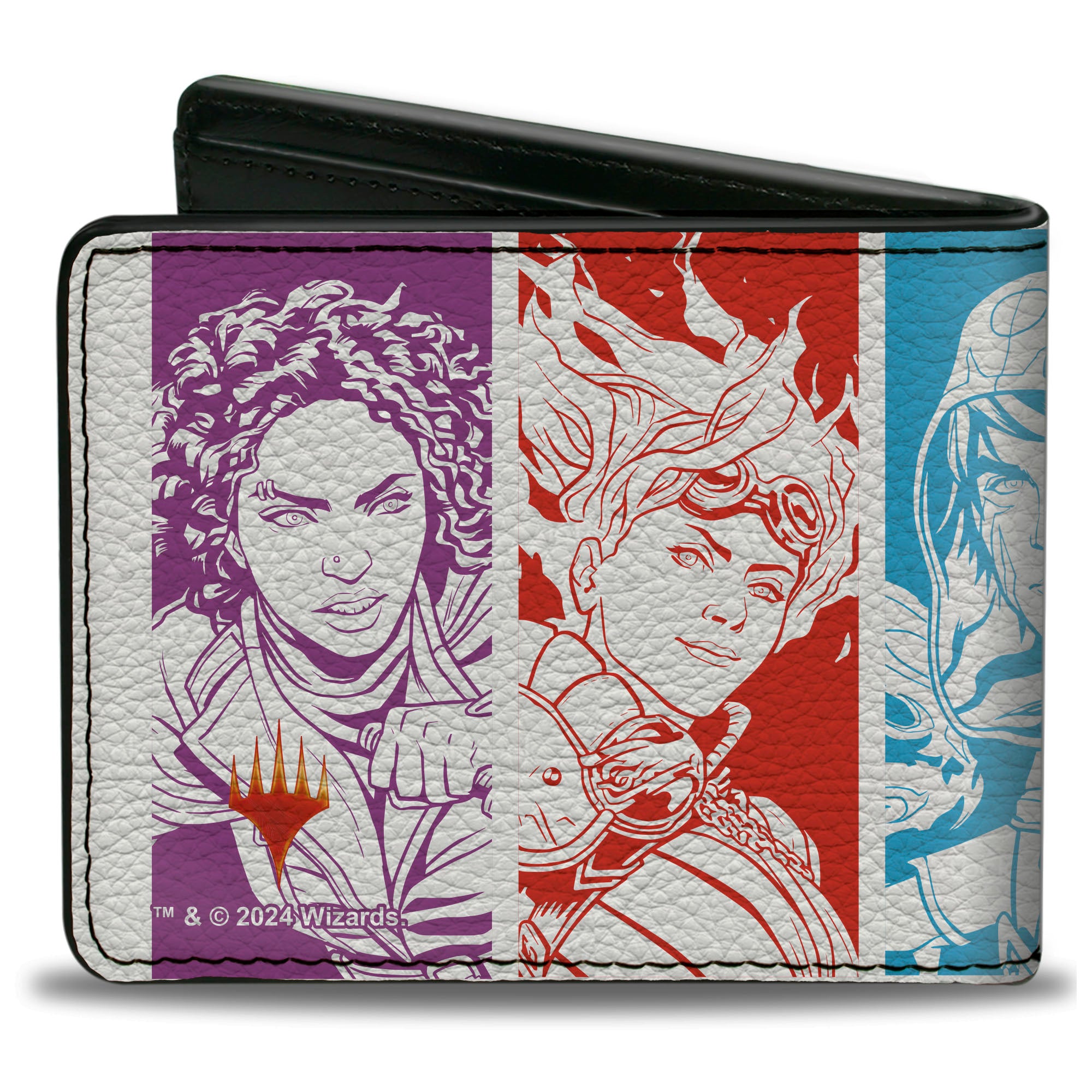 Bi-Fold Wallet - Magic the Gathering Planeswalkers Pose Blocks White/Multi Color Bi-Fold Wallets Magic The Gathering