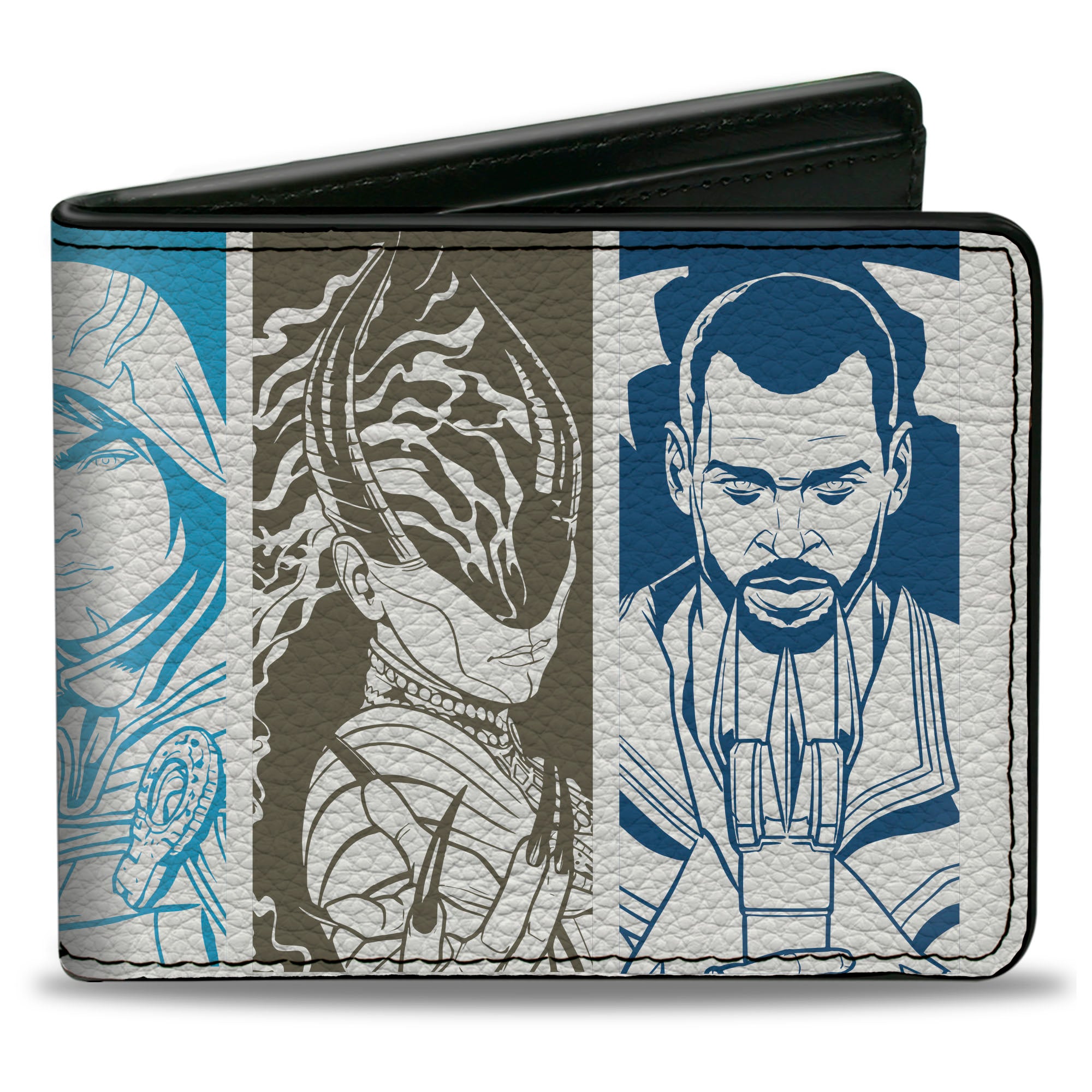 Bi-Fold Wallet - Magic the Gathering Planeswalkers Pose Blocks White/Multi Color Bi-Fold Wallets Magic The Gathering
