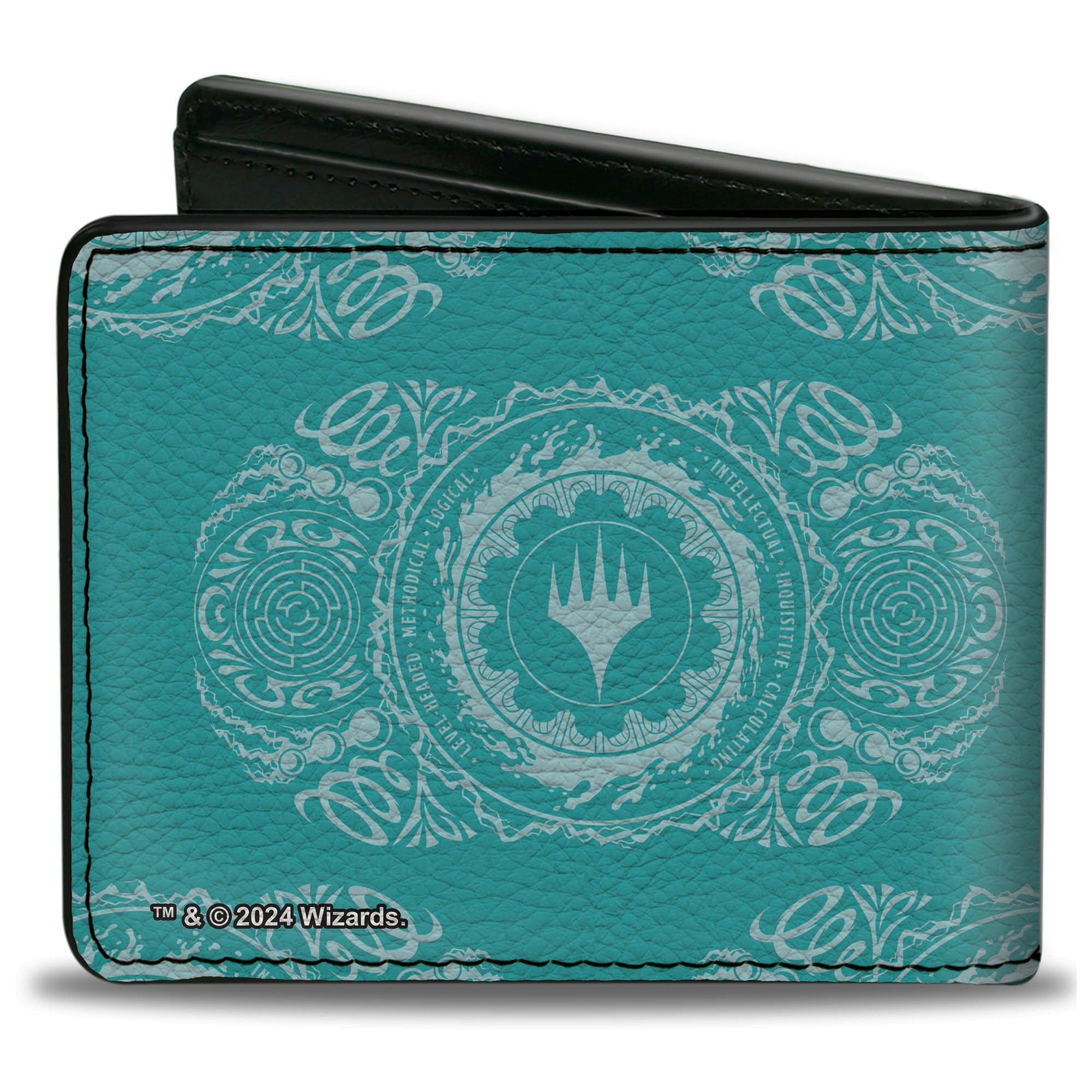Bi-Fold Wallet - Magic the Gathering Planeswalker Island Mana Traits Blues Bi-Fold Wallets Magic The Gathering
