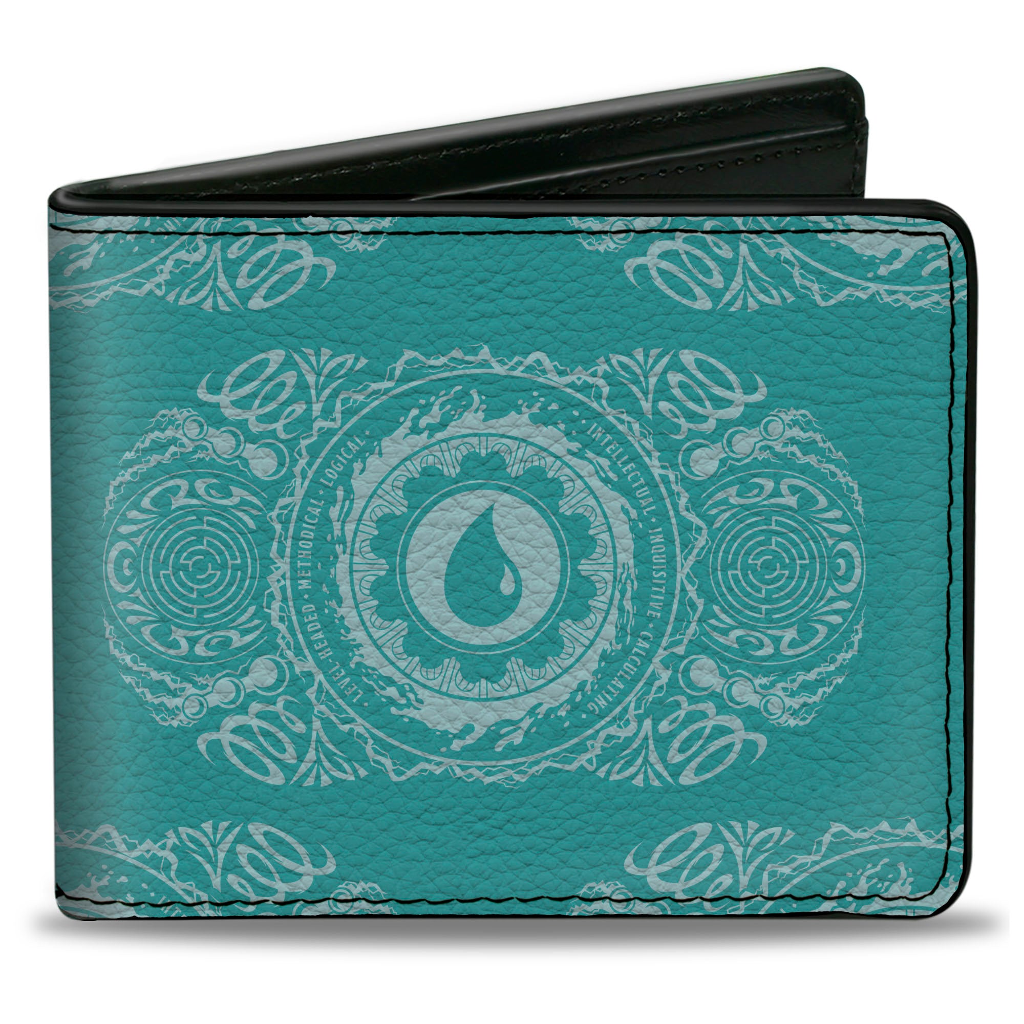 Bi-Fold Wallet - Magic the Gathering Planeswalker Island Mana Traits Blues Bi-Fold Wallets Magic The Gathering