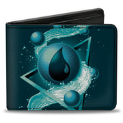 Bi-Fold Wallet - MAGIC THE GATHERING Blue Mana Icon and Title Logo Blues Bi-Fold Wallets Magic the Gathering