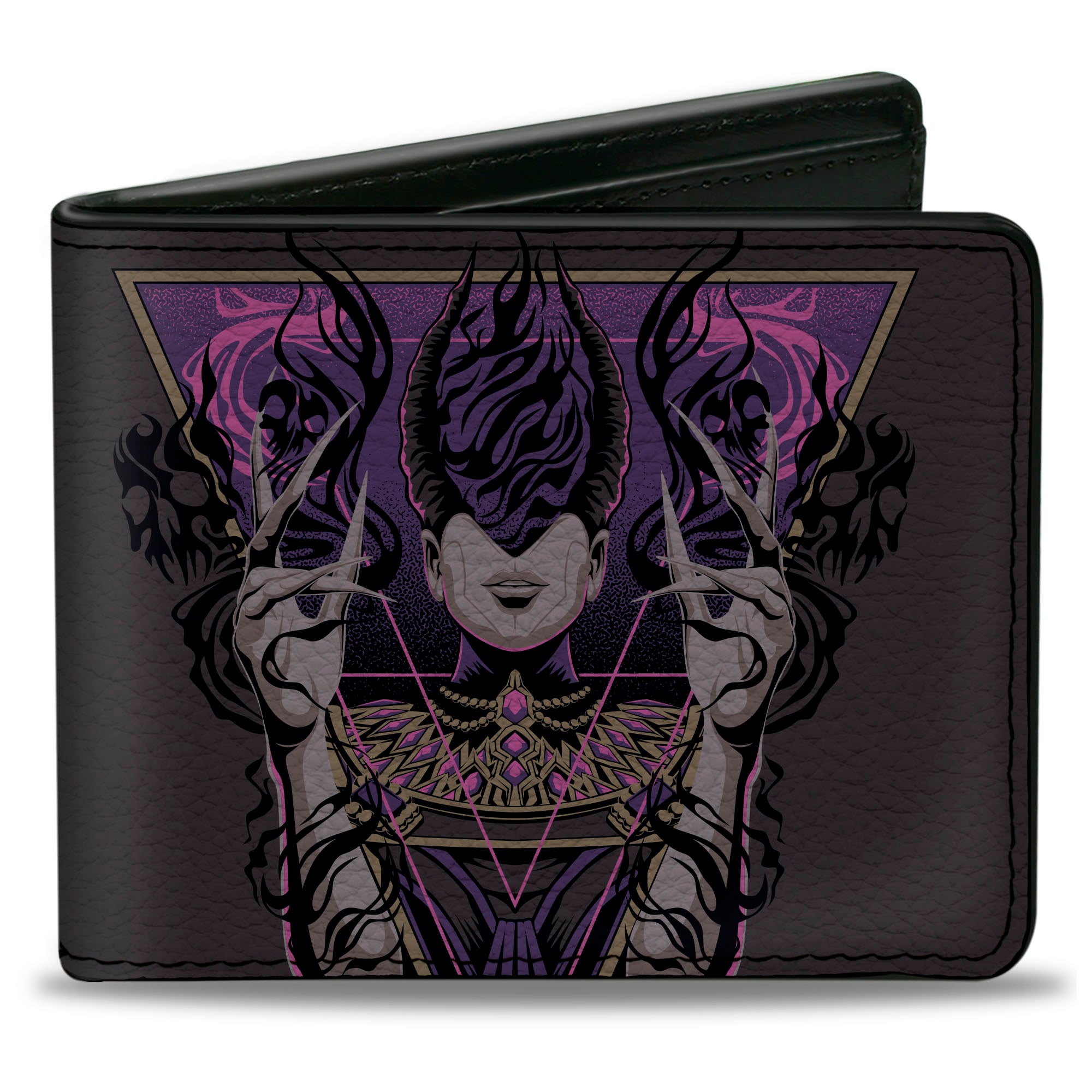 Bi-Fold Wallet - Magic the Gathering NIGHTMARE WEAVER ASHIOK Pose Black/Purples Bi-Fold Wallets Magic the Gathering