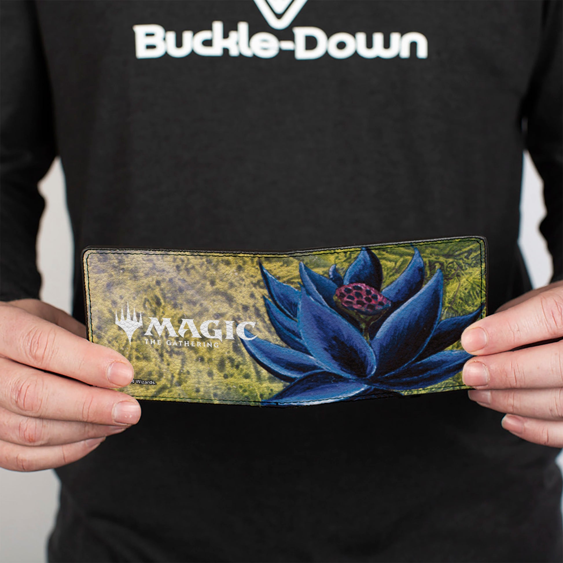 Bi-Fold Wallet - MAGIC THE GATHERING Black Lotus Card Image and Title Logo Bi-Fold Wallets Magic the Gathering