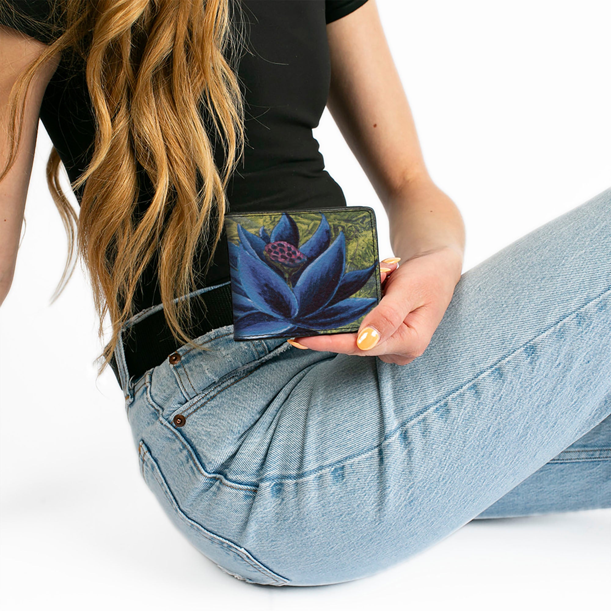 Bi-Fold Wallet - MAGIC THE GATHERING Black Lotus Card Image and Title Logo Bi-Fold Wallets Magic the Gathering