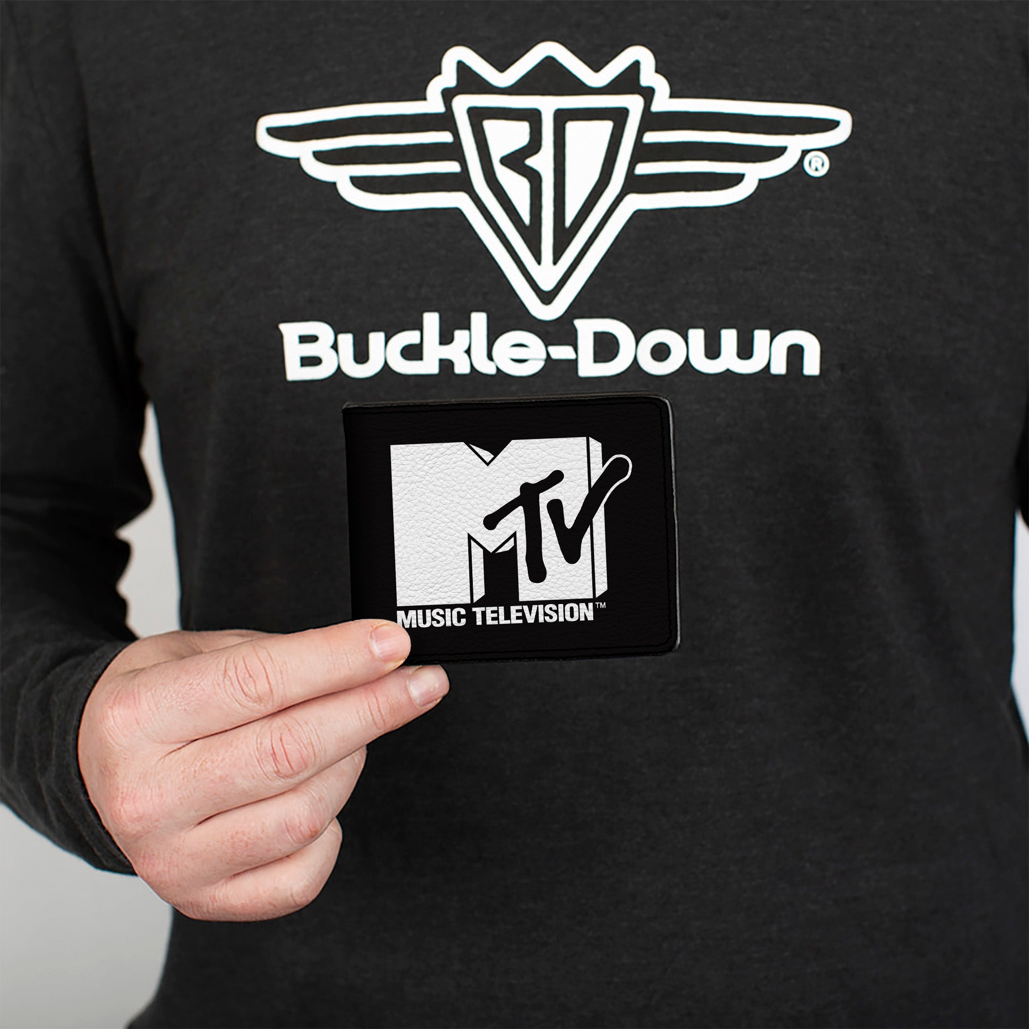 Bi-Fold Wallet - MTV Music Television Logo Black/White Bi-Fold Wallets MTV