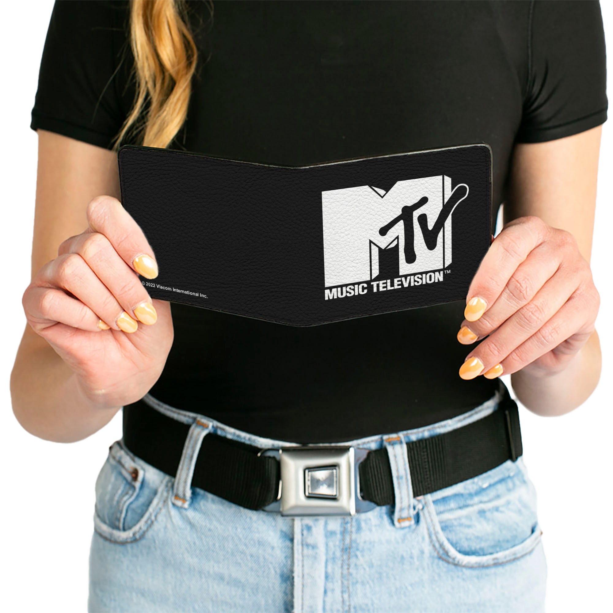 Bi-Fold Wallet - MTV Music Television Logo Black/White Bi-Fold Wallets MTV