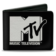 Bi-Fold Wallet - MTV Music Television Logo Black/White Bi-Fold Wallets MTV