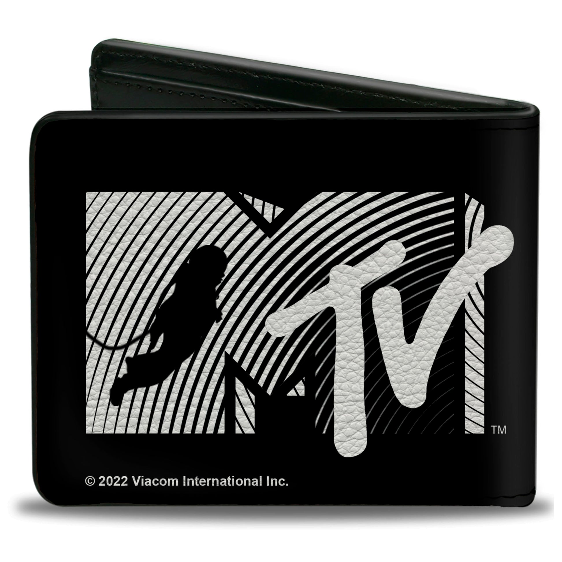 Bi-Fold Wallet - MTV Moon Man Logo Black/White Bi-Fold Wallets MTV