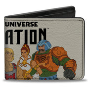 Bi-Fold Wallet - MASTERS OF THE UNIVERSE REVELATION Group Pose and Title Logo White/Black Bi-Fold Wallets Masters of the Universe