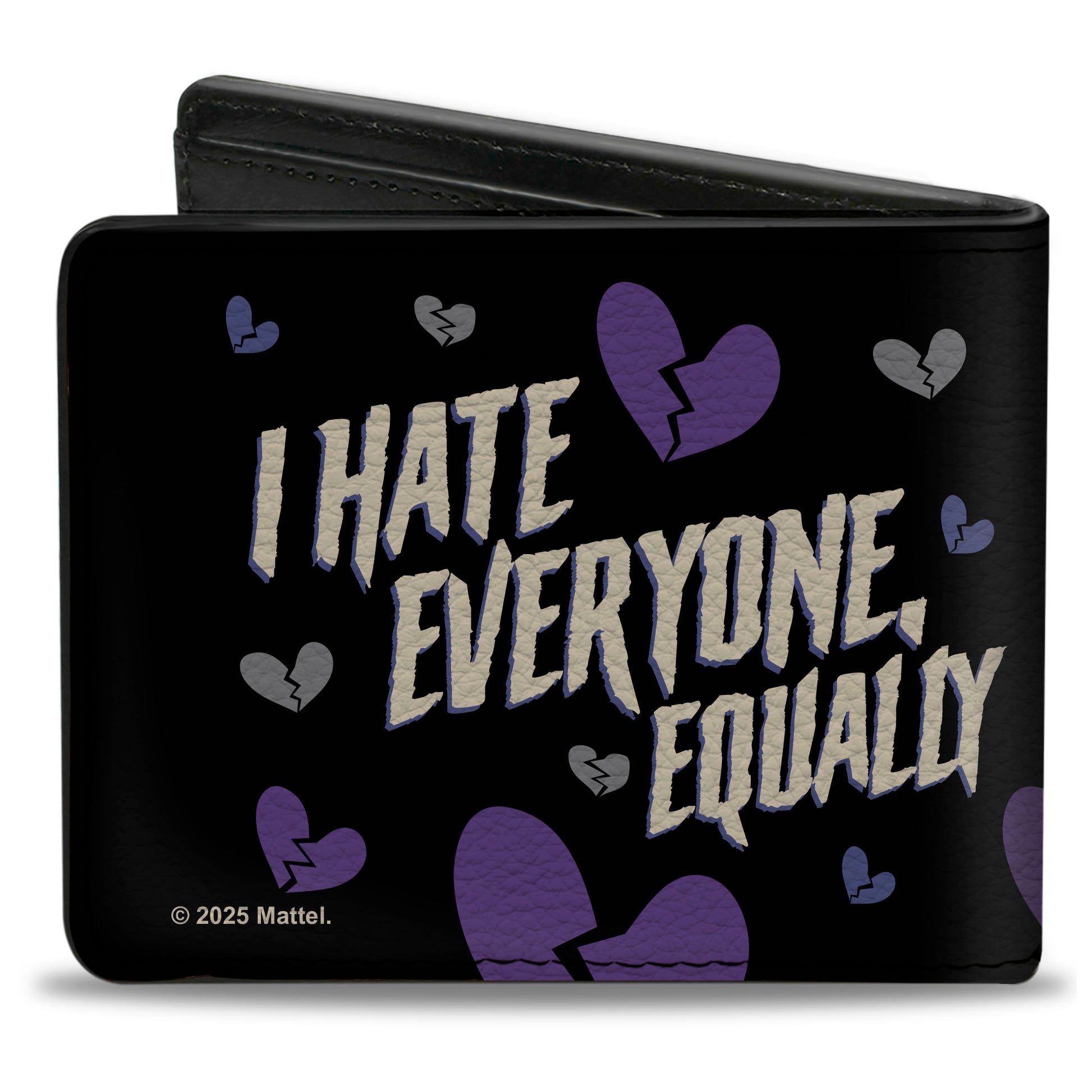 Bi-Fold Wallet - MOTU Skeletor I HATE EVERYONE EQUALLY Heart Pose Black/Blues Bi-Fold Wallets Masters of the Universe