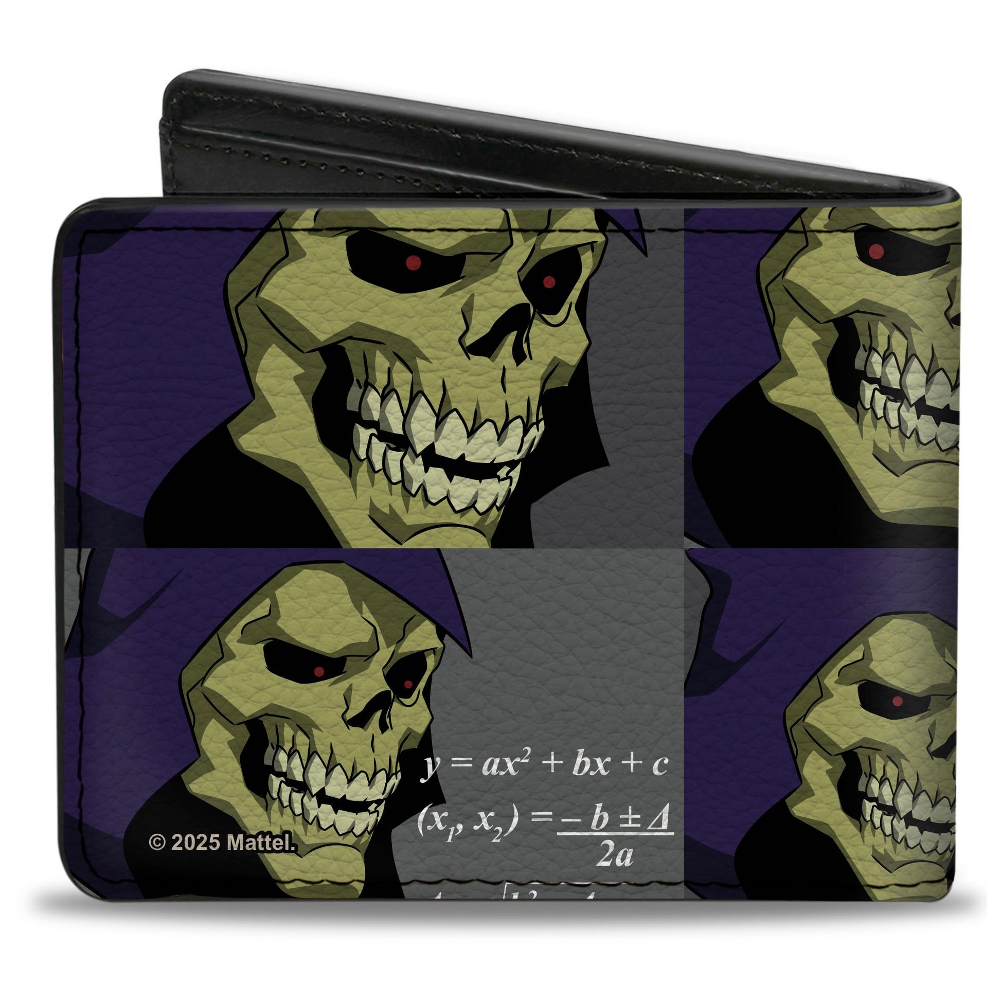 Bi-Fold Wallet - Masters of the Universe Skeletor Formula Pose Blocks Grays Bi-Fold Wallets Masters of the Universe