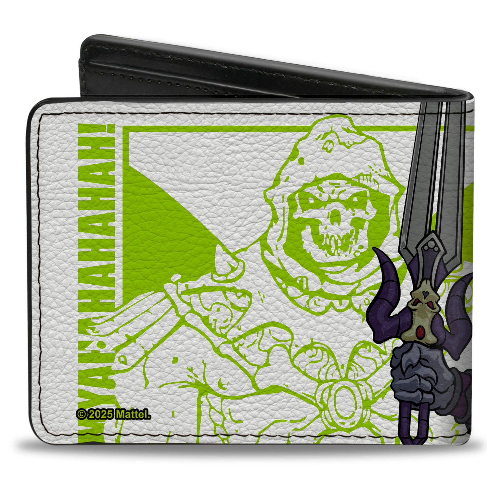 Bi-Fold Wallet - Masters of the Universe Skeletor Poses White/Lime Green Bi-Fold Wallets Masters of the Universe
