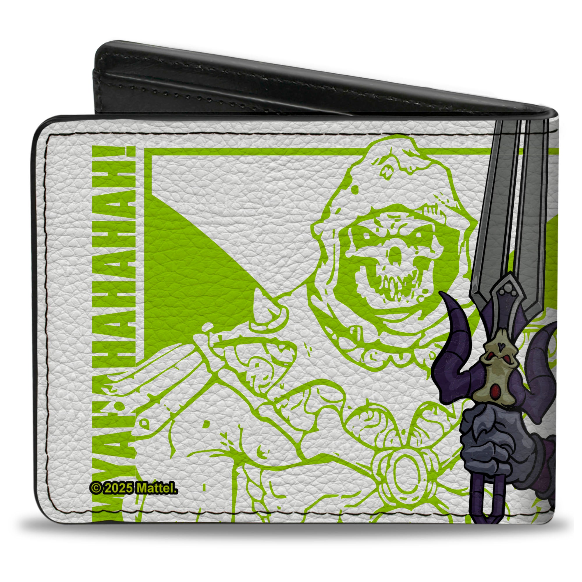 Bi-Fold Wallet - Masters of the Universe Skeletor Poses White/Lime Green Bi-Fold Wallets Masters of the Universe