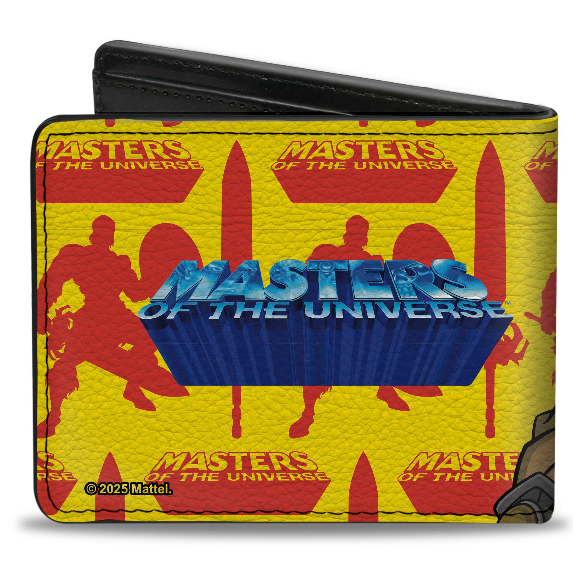 Bi-Fold Wallet - MASTERS OF THE UNIVERSE He-Man Pose and Title Logo Yellow/Red/Blues Bi-Fold Wallets Masters of the Universe