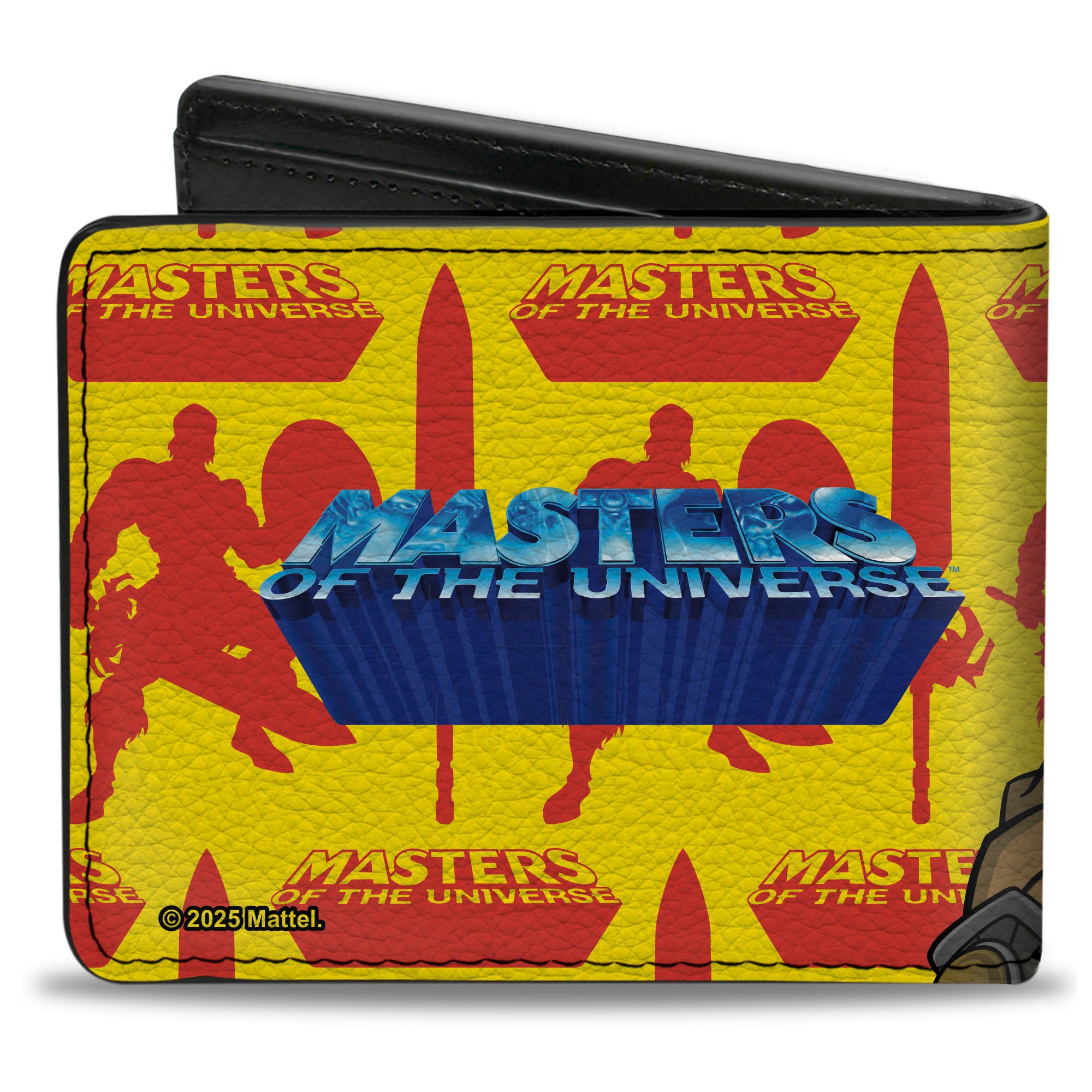 Bi-Fold Wallet - MASTERS OF THE UNIVERSE He-Man Pose and Title Logo Yellow/Red/Blues Bi-Fold Wallets Masters of the Universe