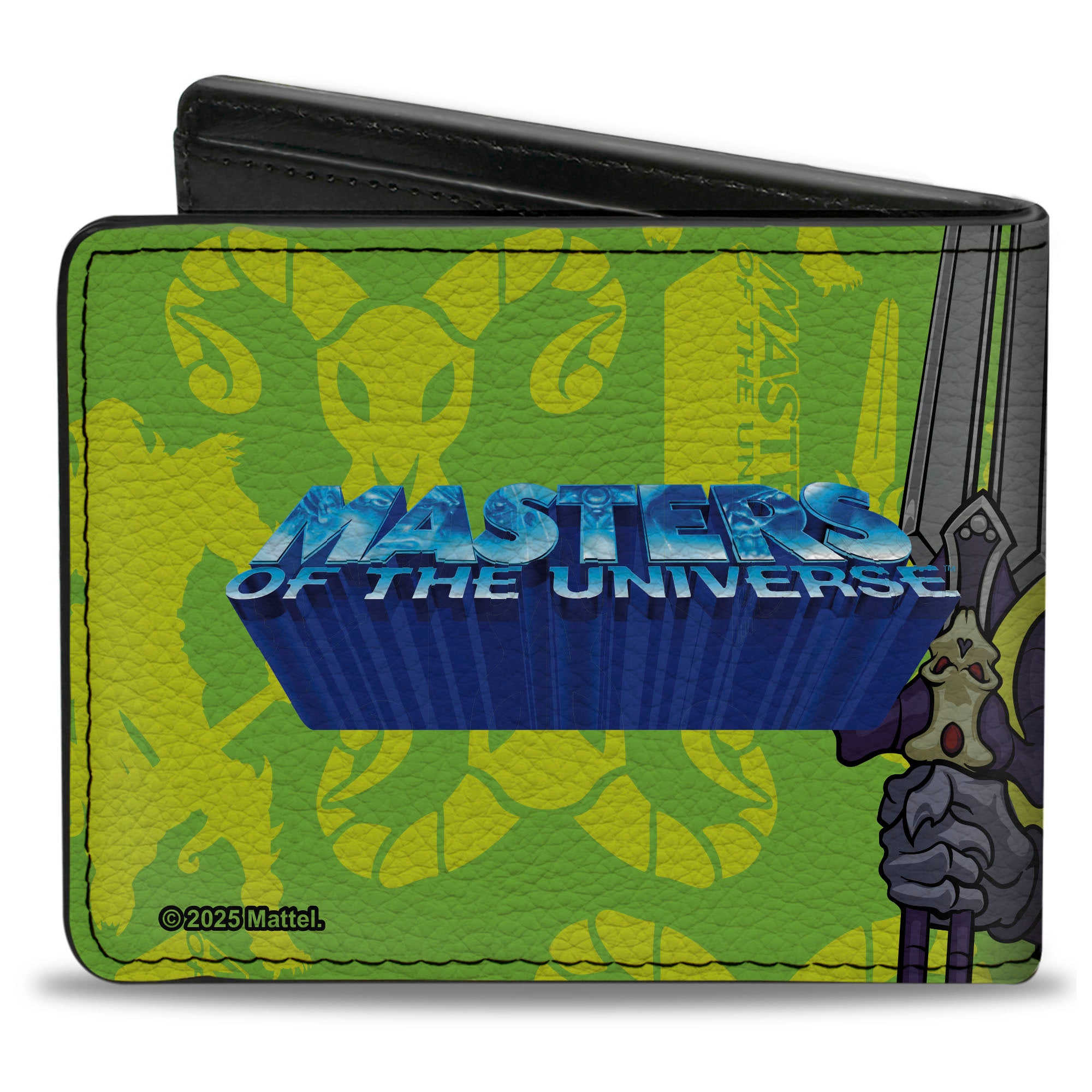 Bi-Fold Wallet - MASTERS OF THE UNIVERSE Skeletor Power Sword Pose Greens Bi-Fold Wallets Masters of the Universe
