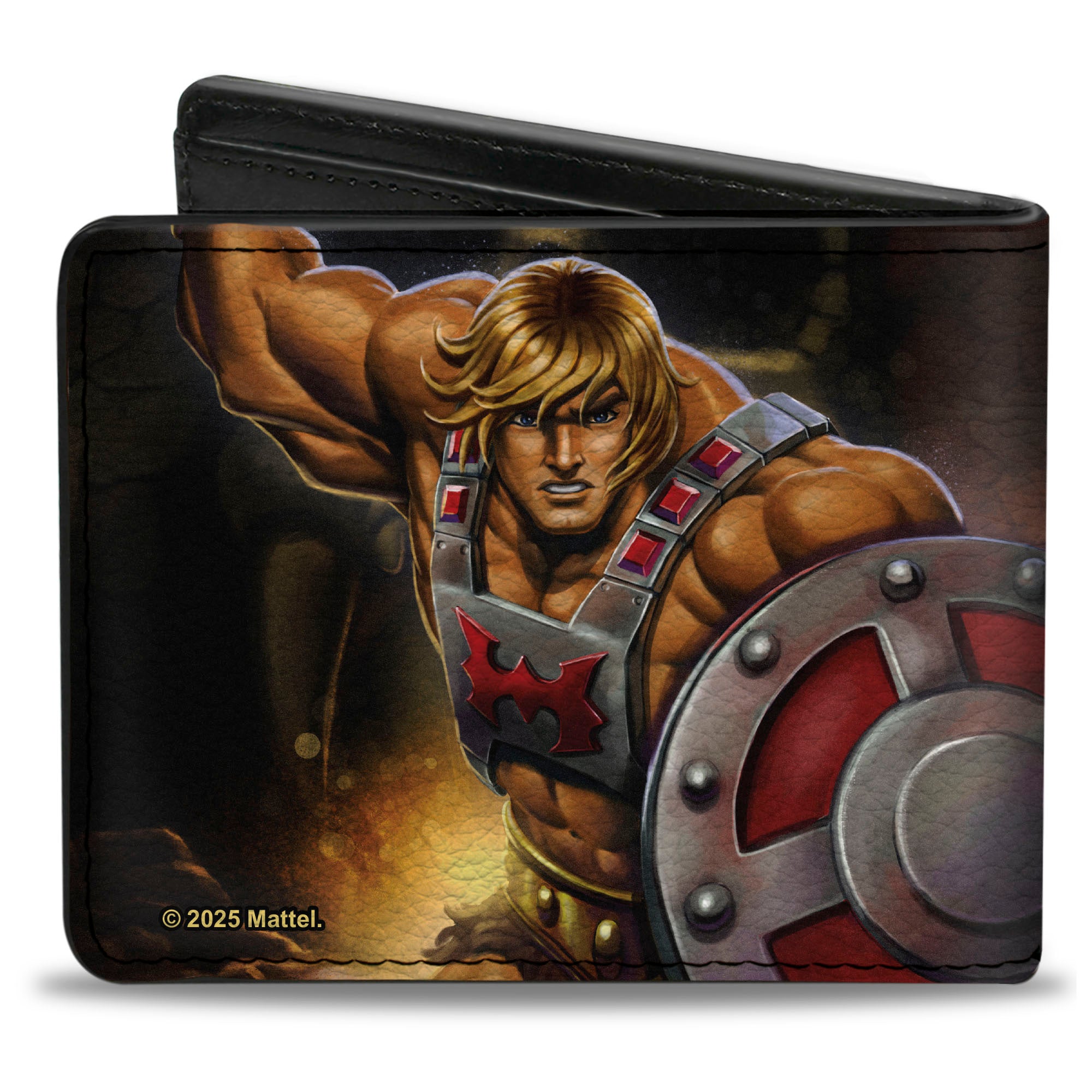 Bi-Fold Wallet - MASTERS OF THE UNIVERSE REVELATION He-Man Shield Pose and Title Logo Bi-Fold Wallets Masters of the Universe
