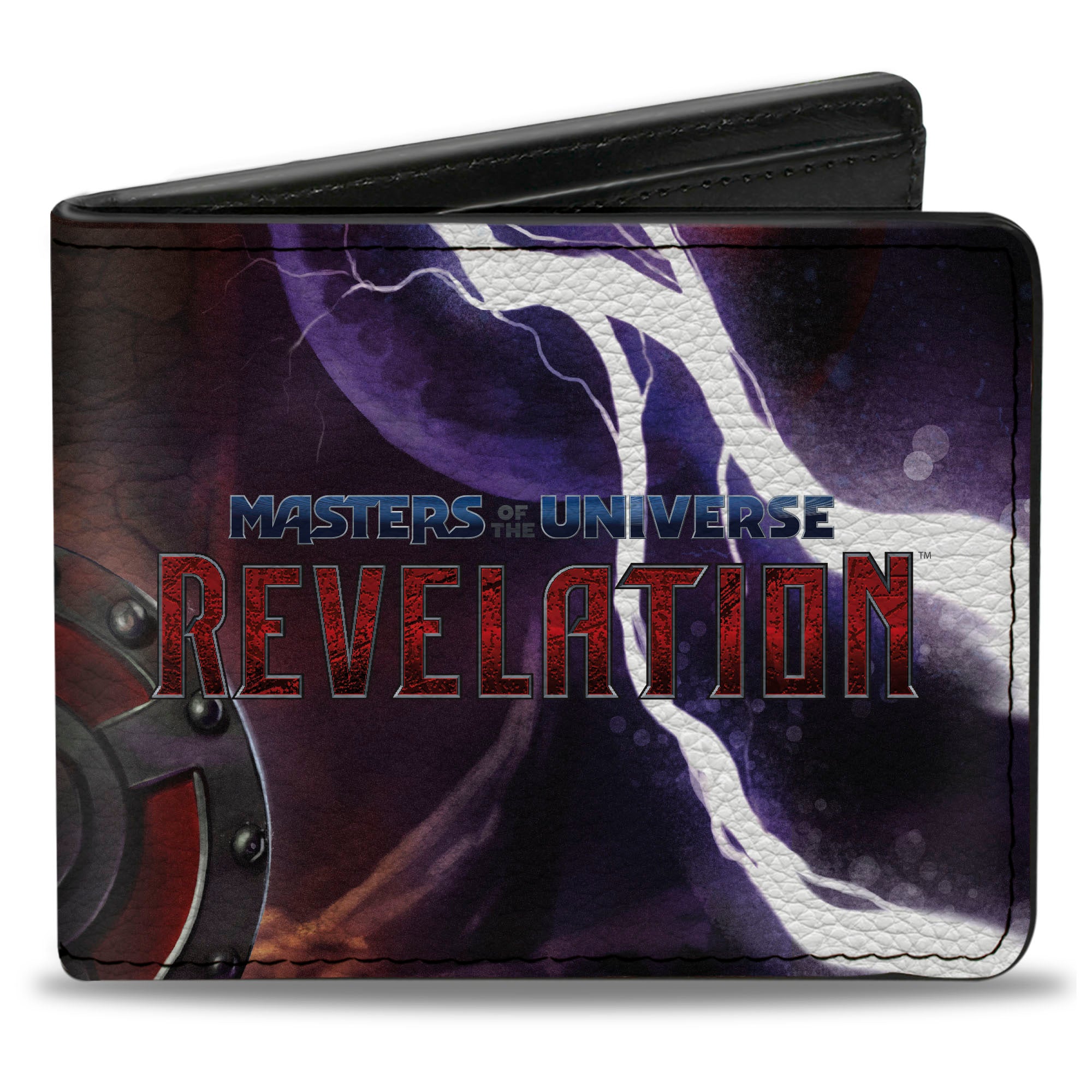 Bi-Fold Wallet - MASTERS OF THE UNIVERSE REVELATION He-Man Shield Pose and Title Logo Bi-Fold Wallets Masters of the Universe