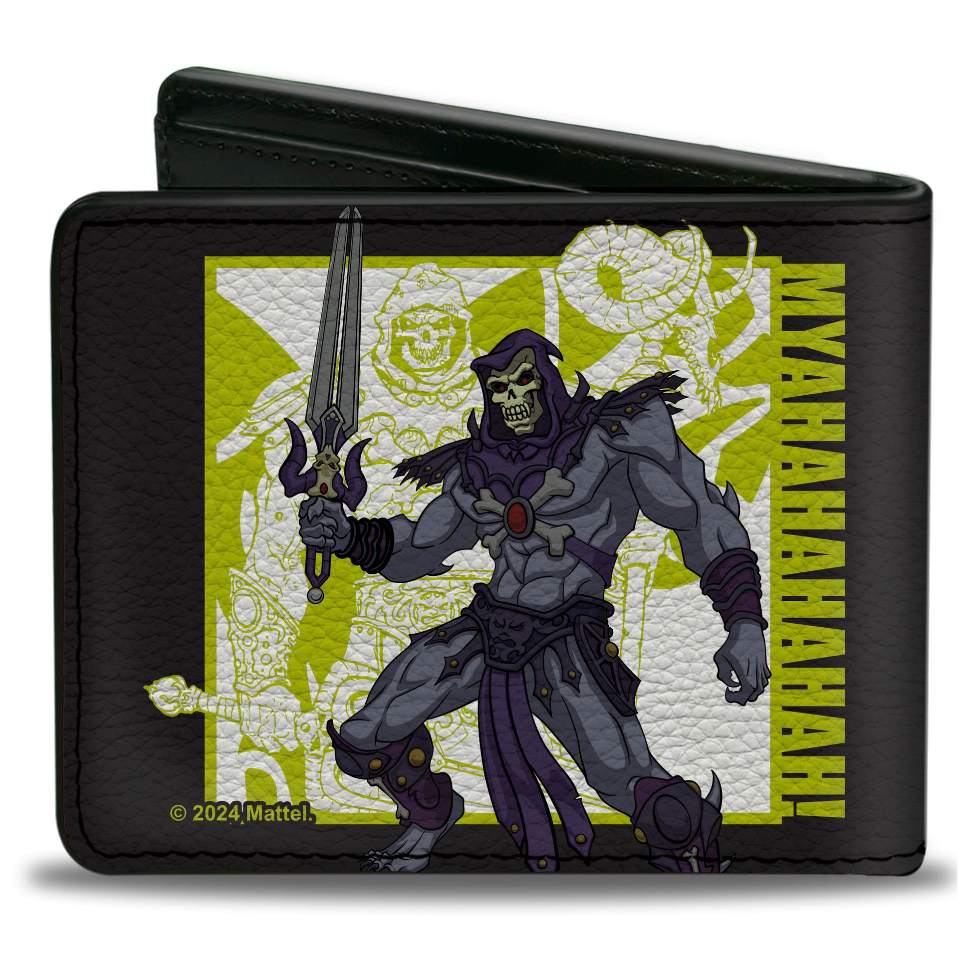 Bi-Fold Wallet - Masters of the Universe He-Man and Skeletor Pose and Quotes Black Bi-Fold Wallets Masters of the Universe