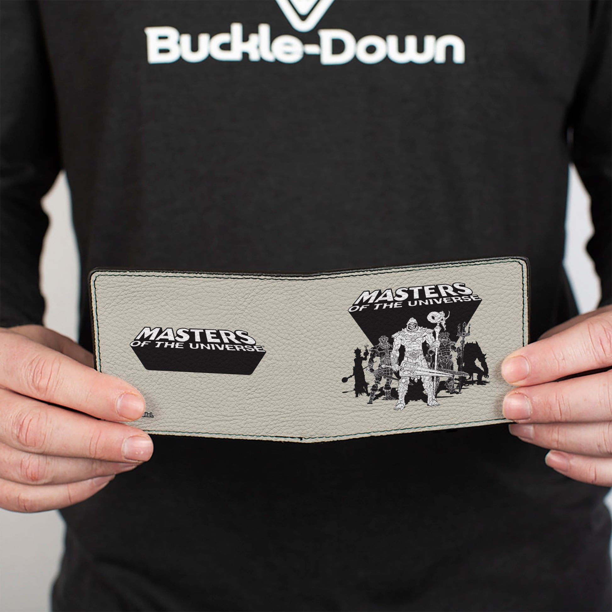 Bi-Fold Wallet - MASTERS OF THE UNIVERSE Skeletor and the Evil Ones Group Pose and Title Logo Gray/Black/White Bi-Fold Wallets Masters of the Universe